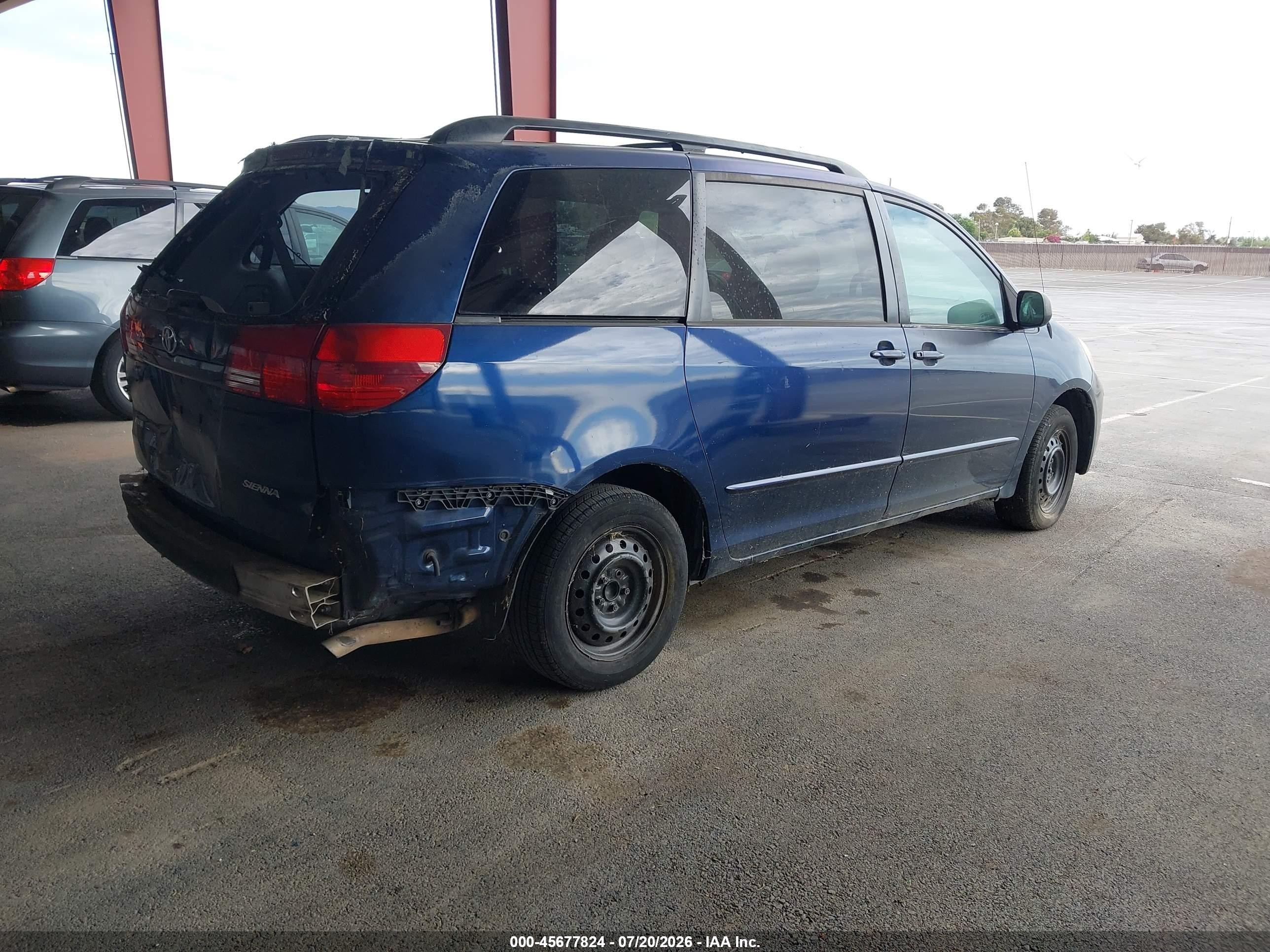 2005 Toyota Sienna Le Blue vin: 5TDZA23C55S221314