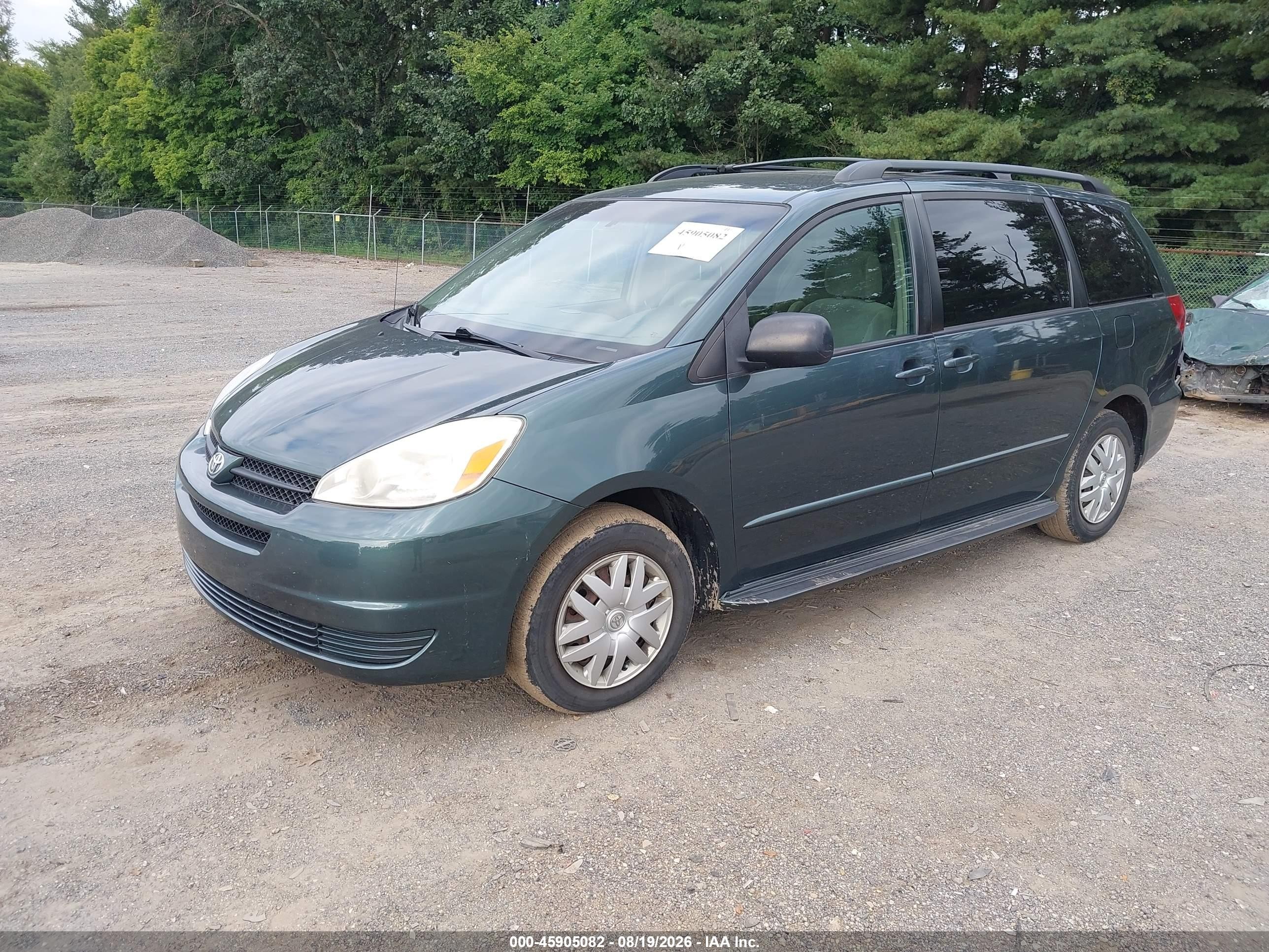 2005 Toyota Sienna Le Зеленый vin: 5TDZA23C55S222821