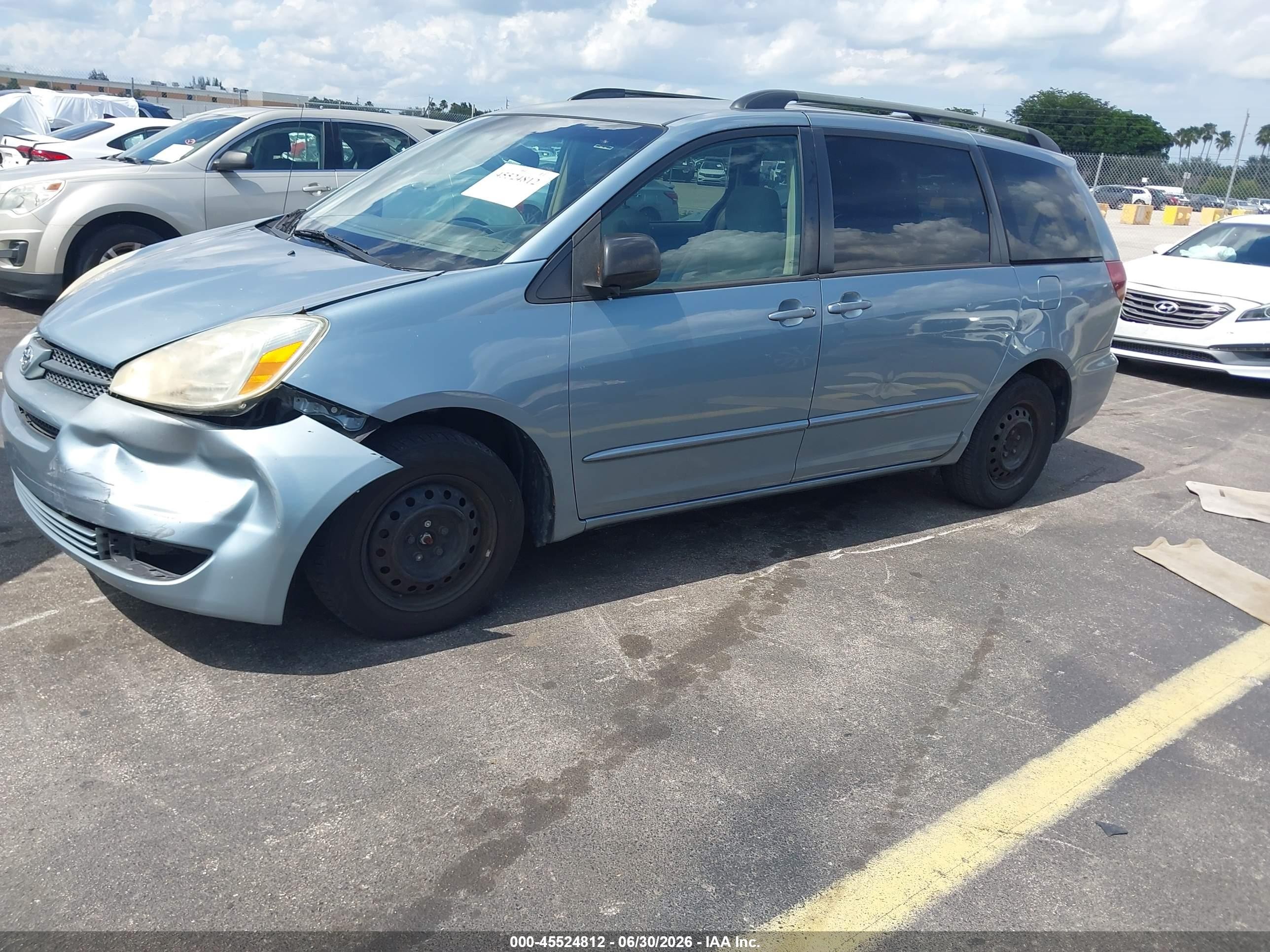 2005 Toyota Sienna Le Light Blue vin: 5TDZA23C55S278726