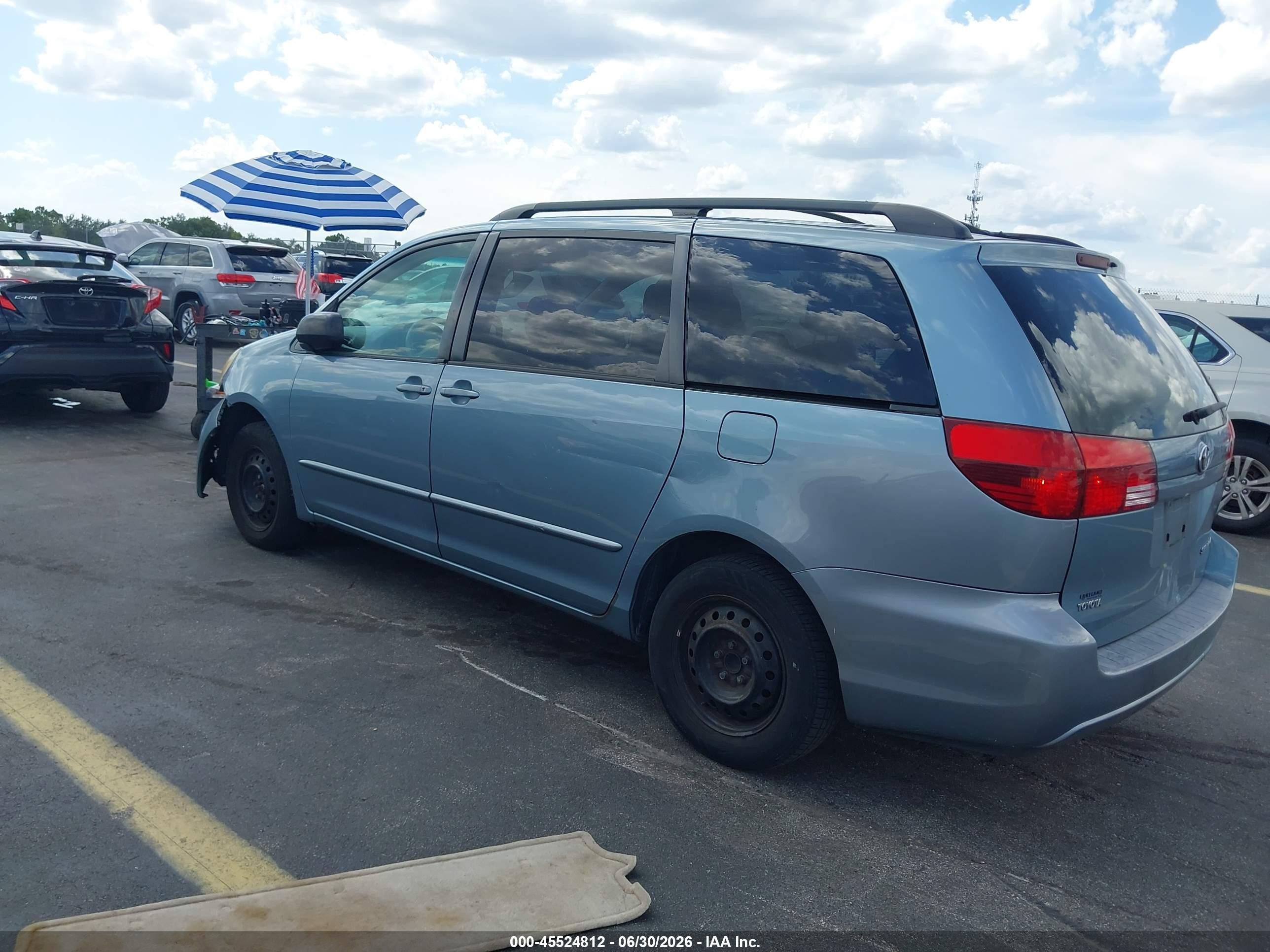 2005 Toyota Sienna Le Light Blue vin: 5TDZA23C55S278726
