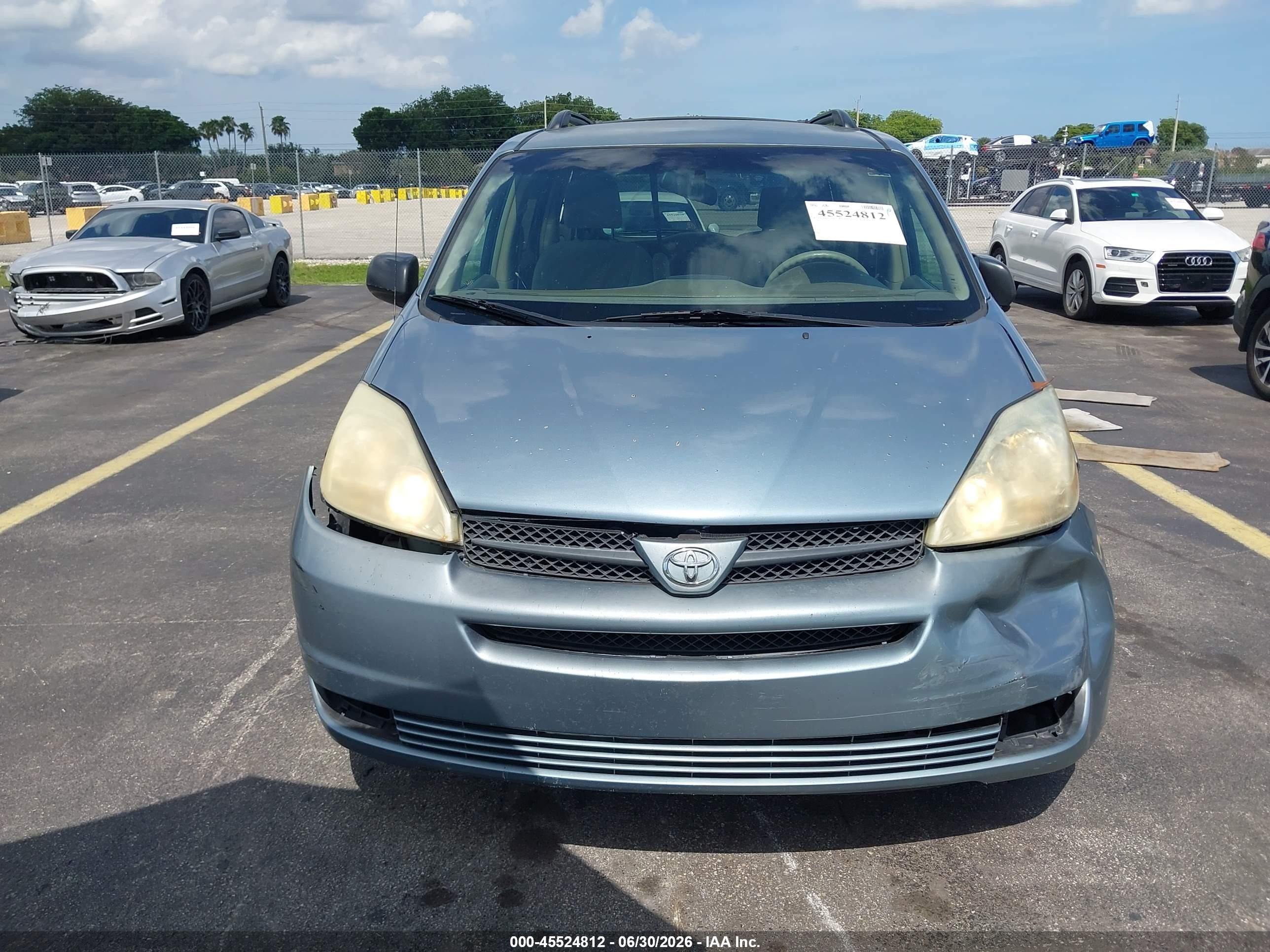 2005 Toyota Sienna Le Light Blue vin: 5TDZA23C55S278726