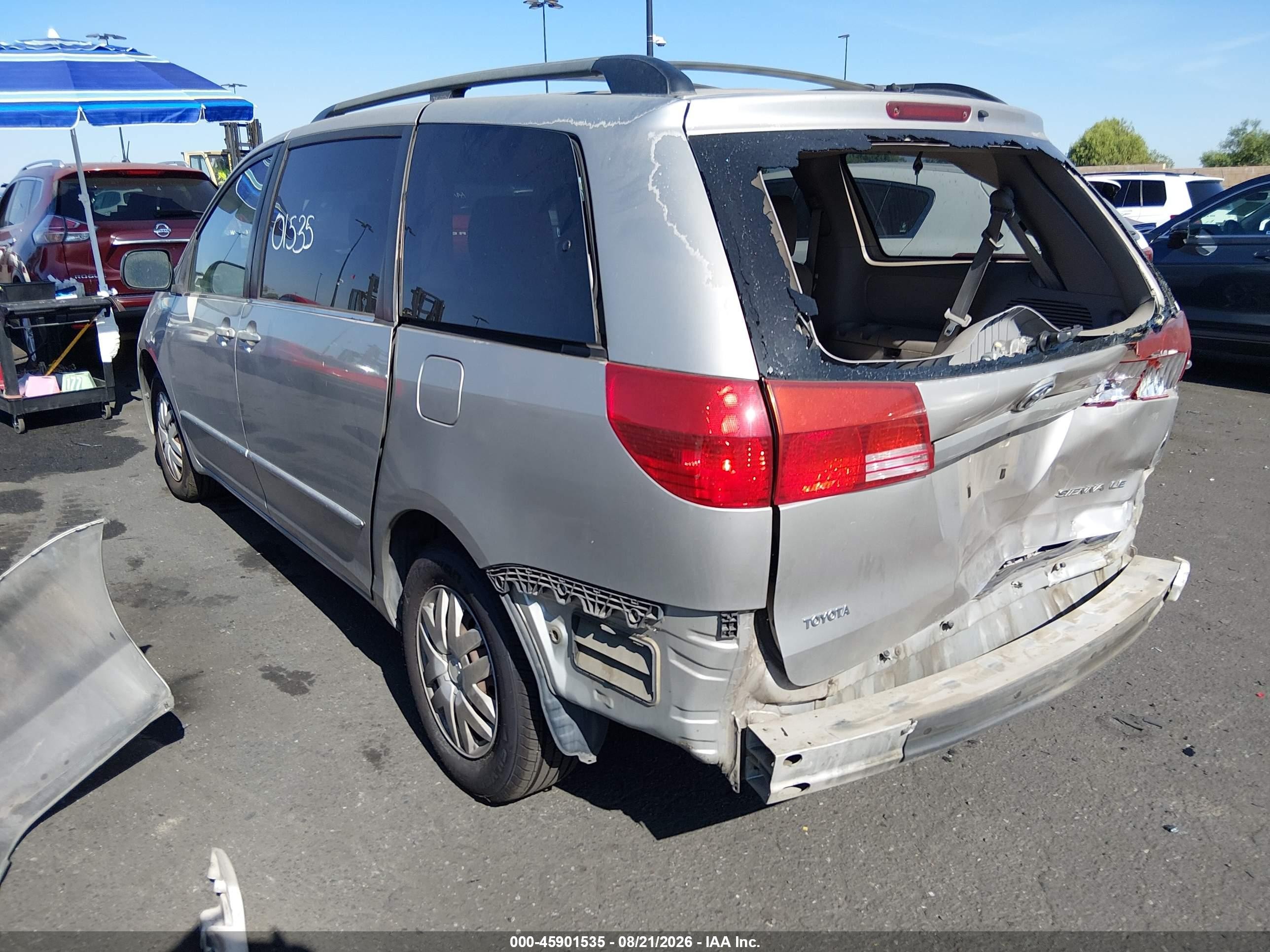 2005 Toyota Sienna Le Silver vin: 5TDZA23C55S298345