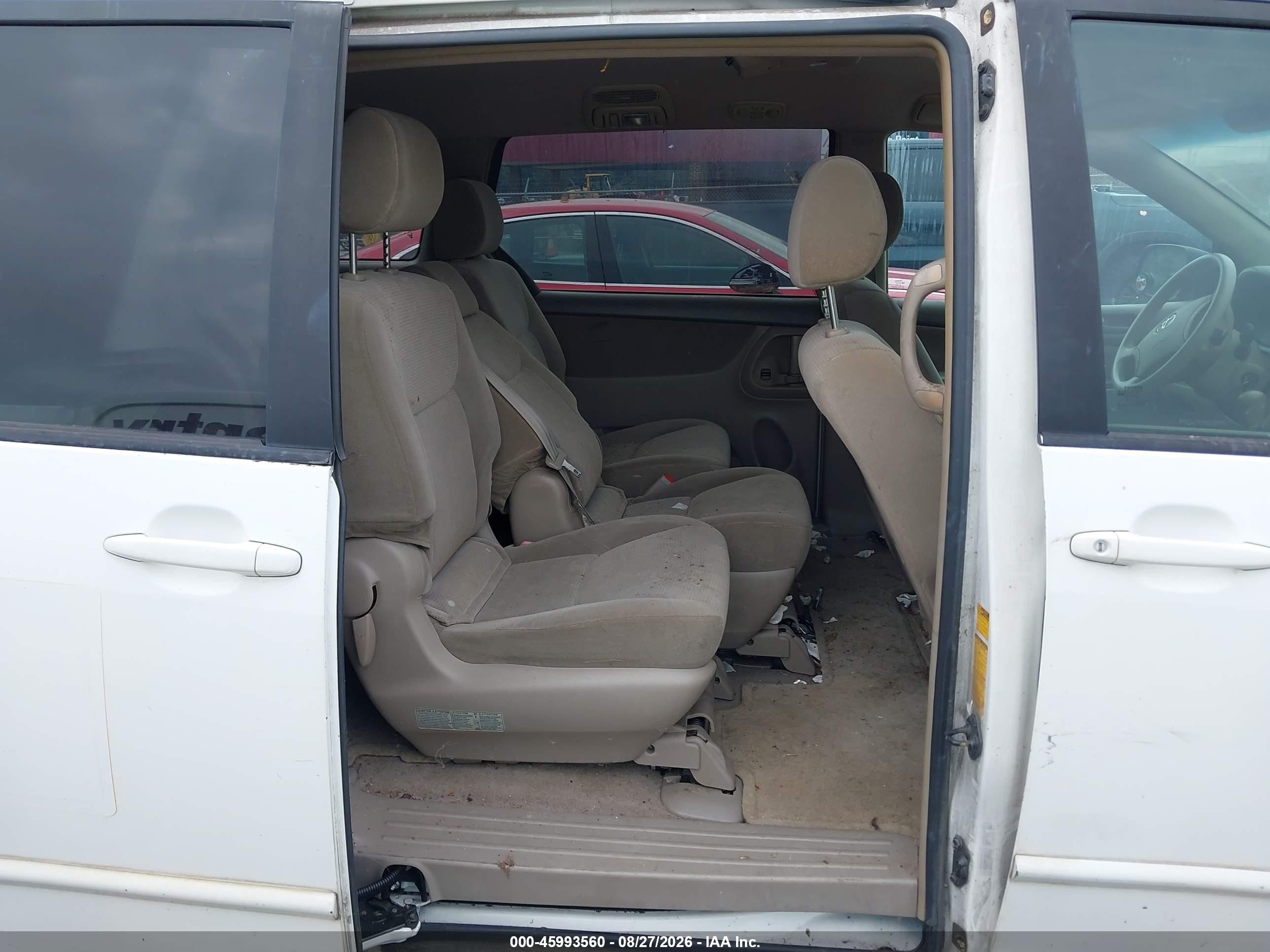 2005 Toyota Sienna Le White vin: 5TDZA23C55S309375