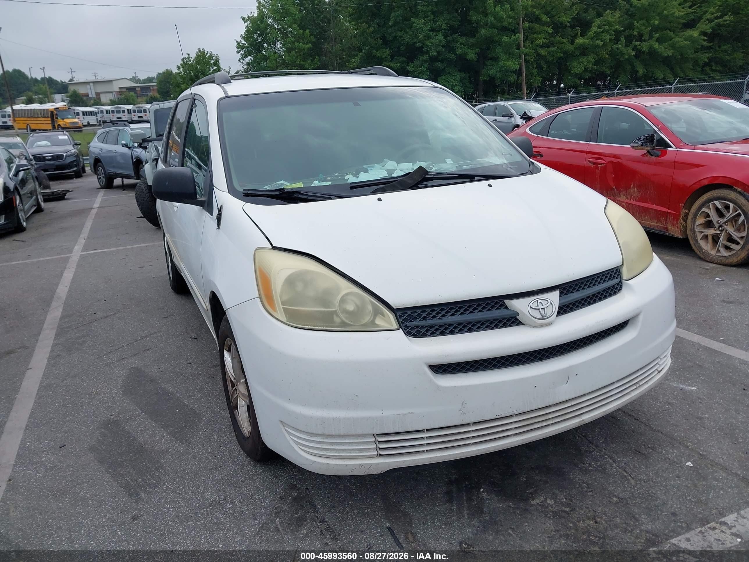 2005 Toyota Sienna Le White vin: 5TDZA23C55S309375