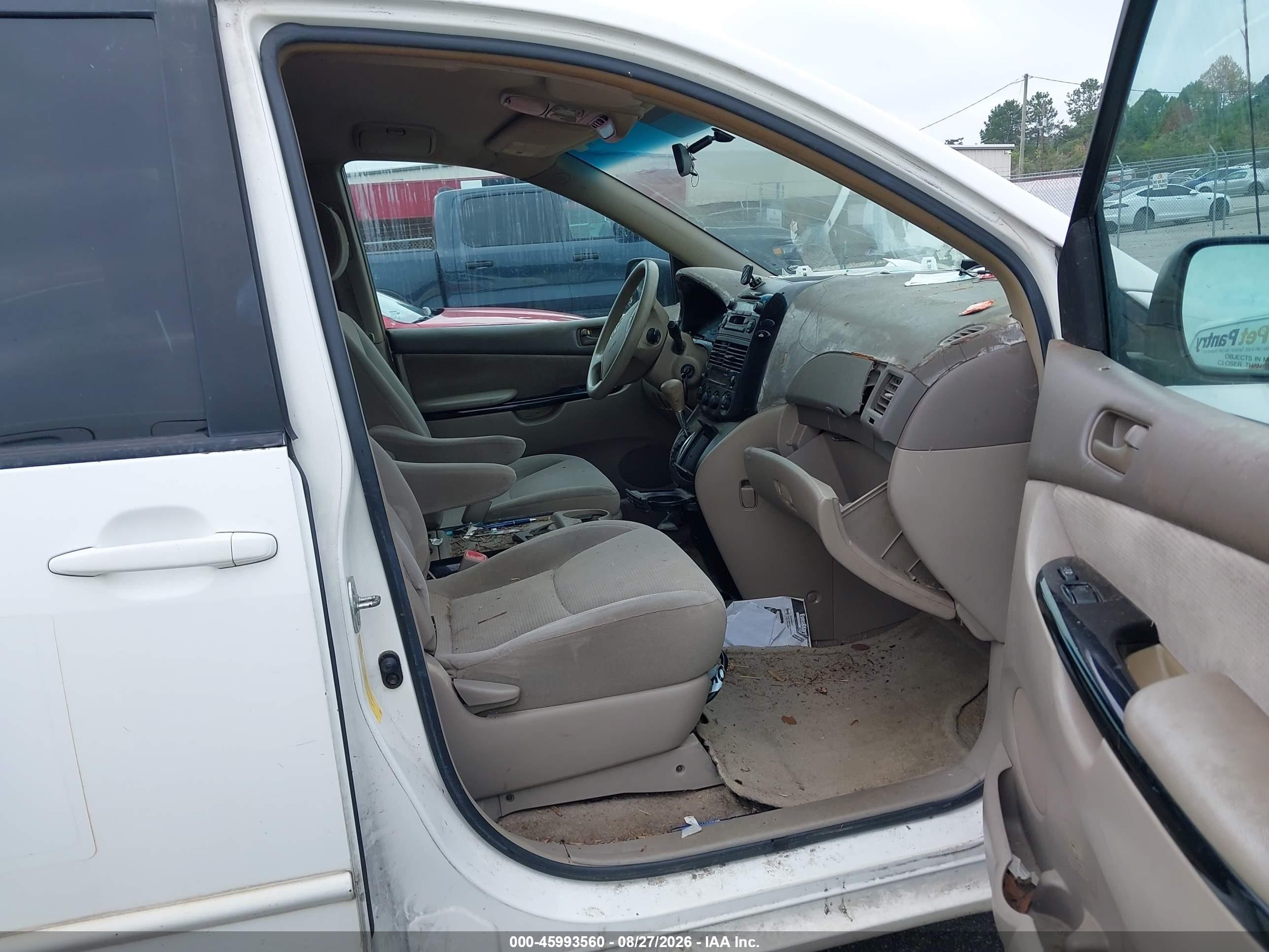 2005 Toyota Sienna Le White vin: 5TDZA23C55S309375