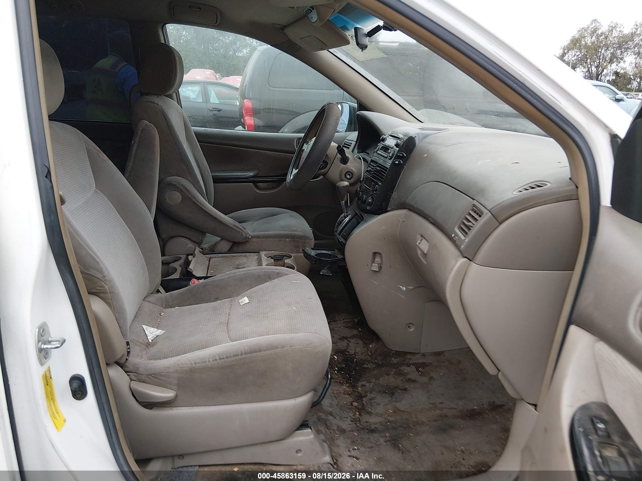 2005 Toyota Sienna Le White vin: 5TDZA23C55S384397