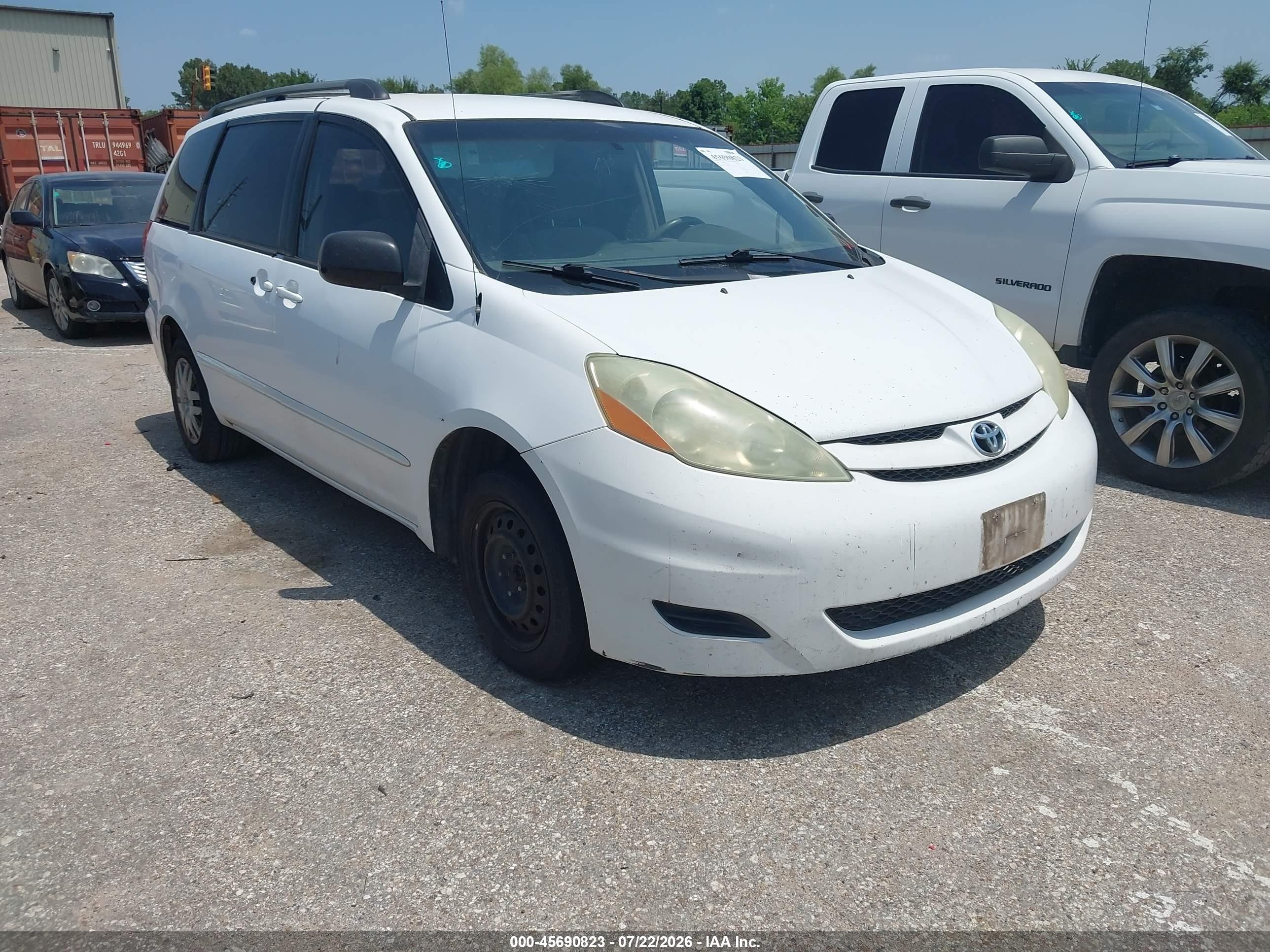 2006 Toyota Sienna Ce White vin: 5TDZA23C56S433809