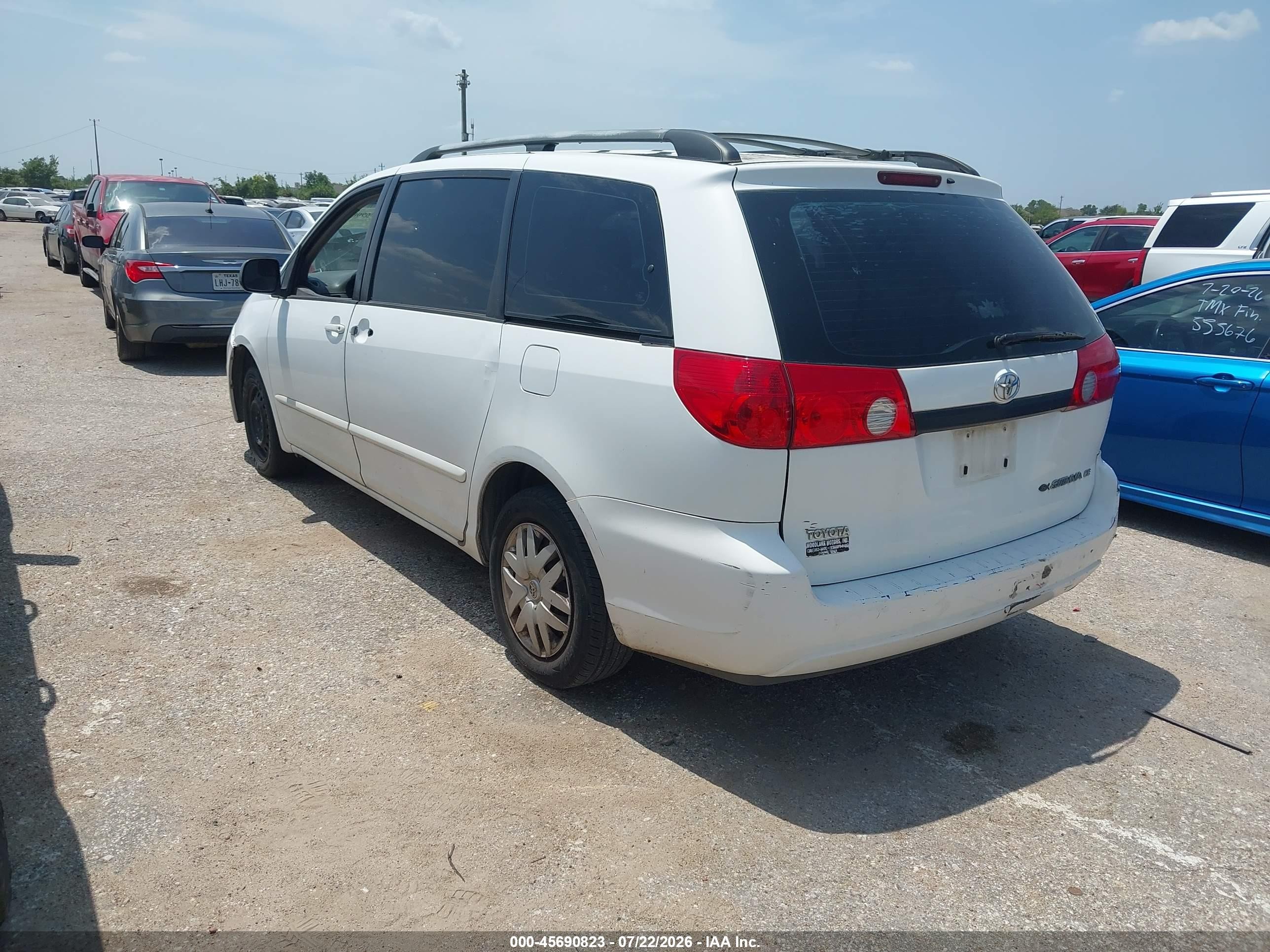 2006 Toyota Sienna Ce White vin: 5TDZA23C56S433809