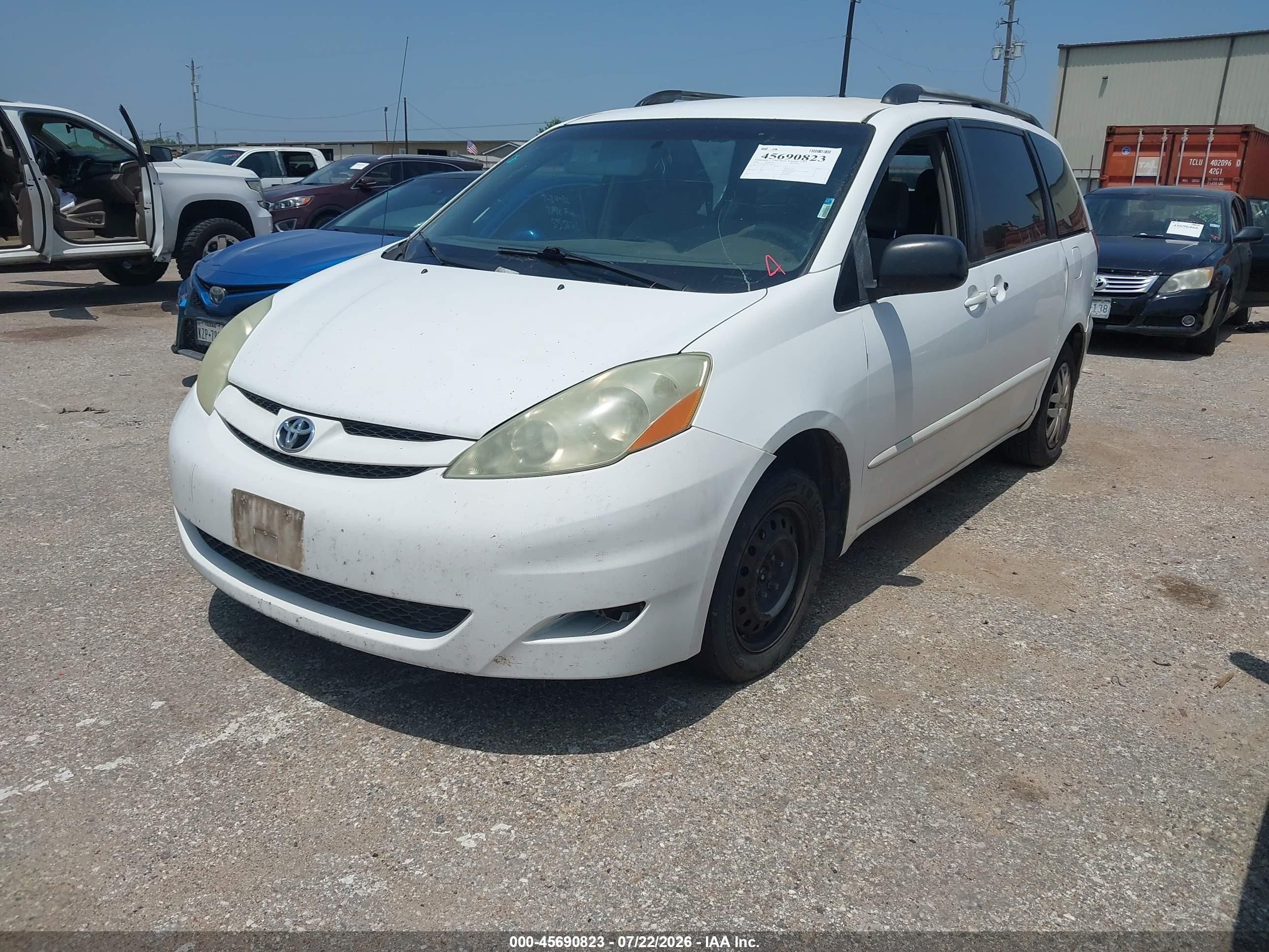 2006 Toyota Sienna Ce White vin: 5TDZA23C56S433809