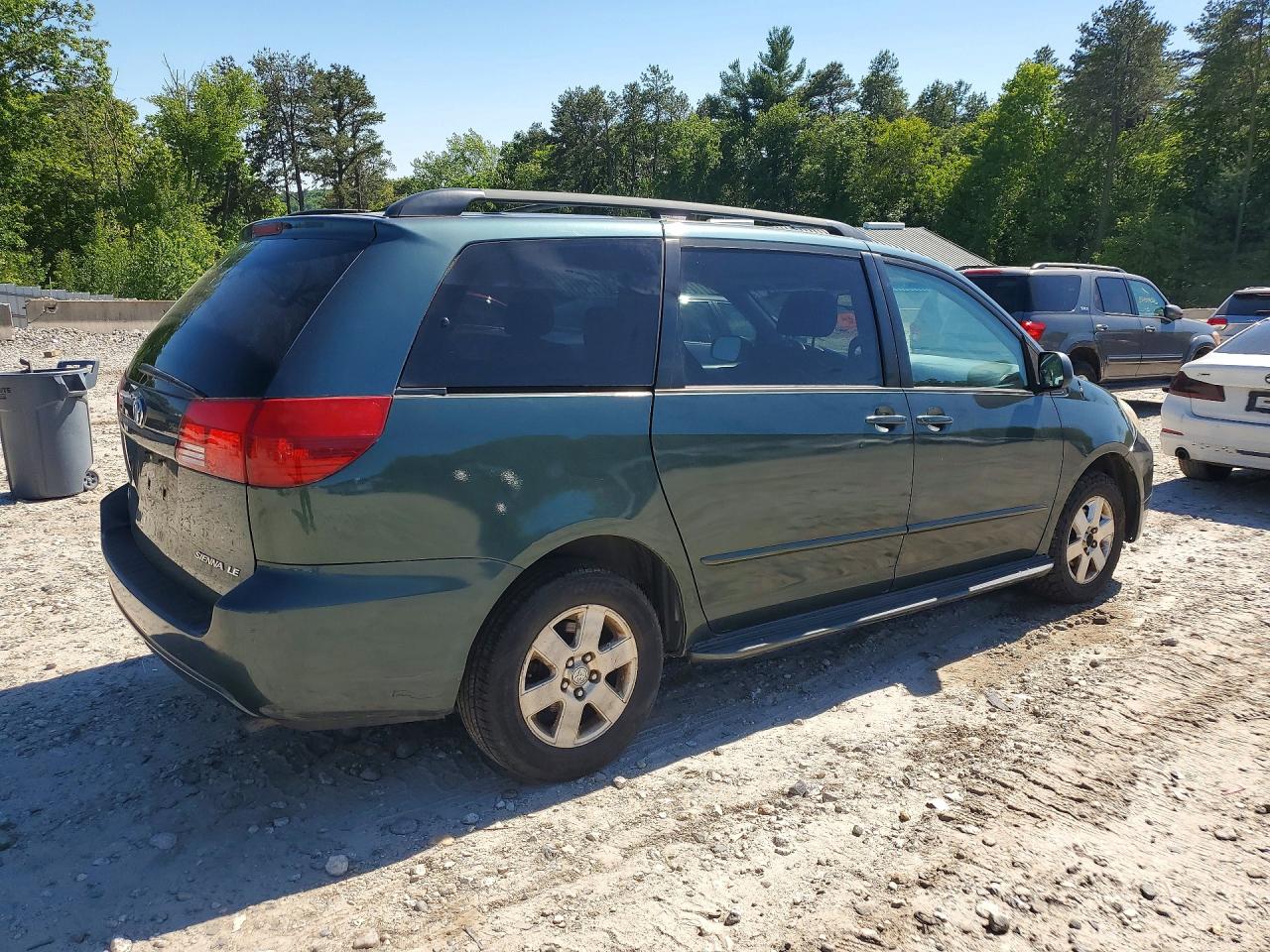 2004 Toyota Sienna Le 7 Passenger Зеленый vin: 5TDZA23C64S066237