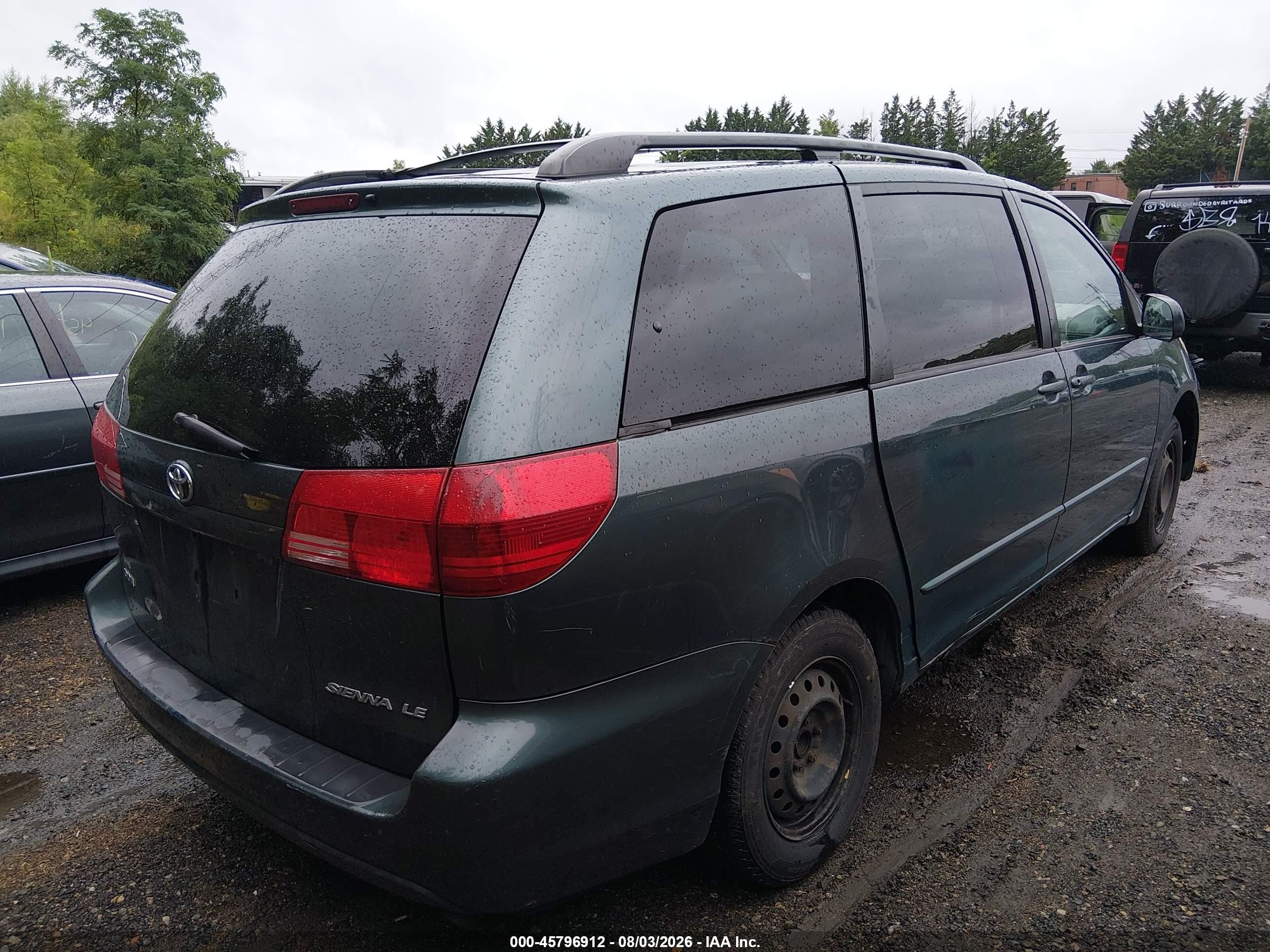 2004 Toyota Sienna Le Зеленый vin: 5TDZA23C64S098959