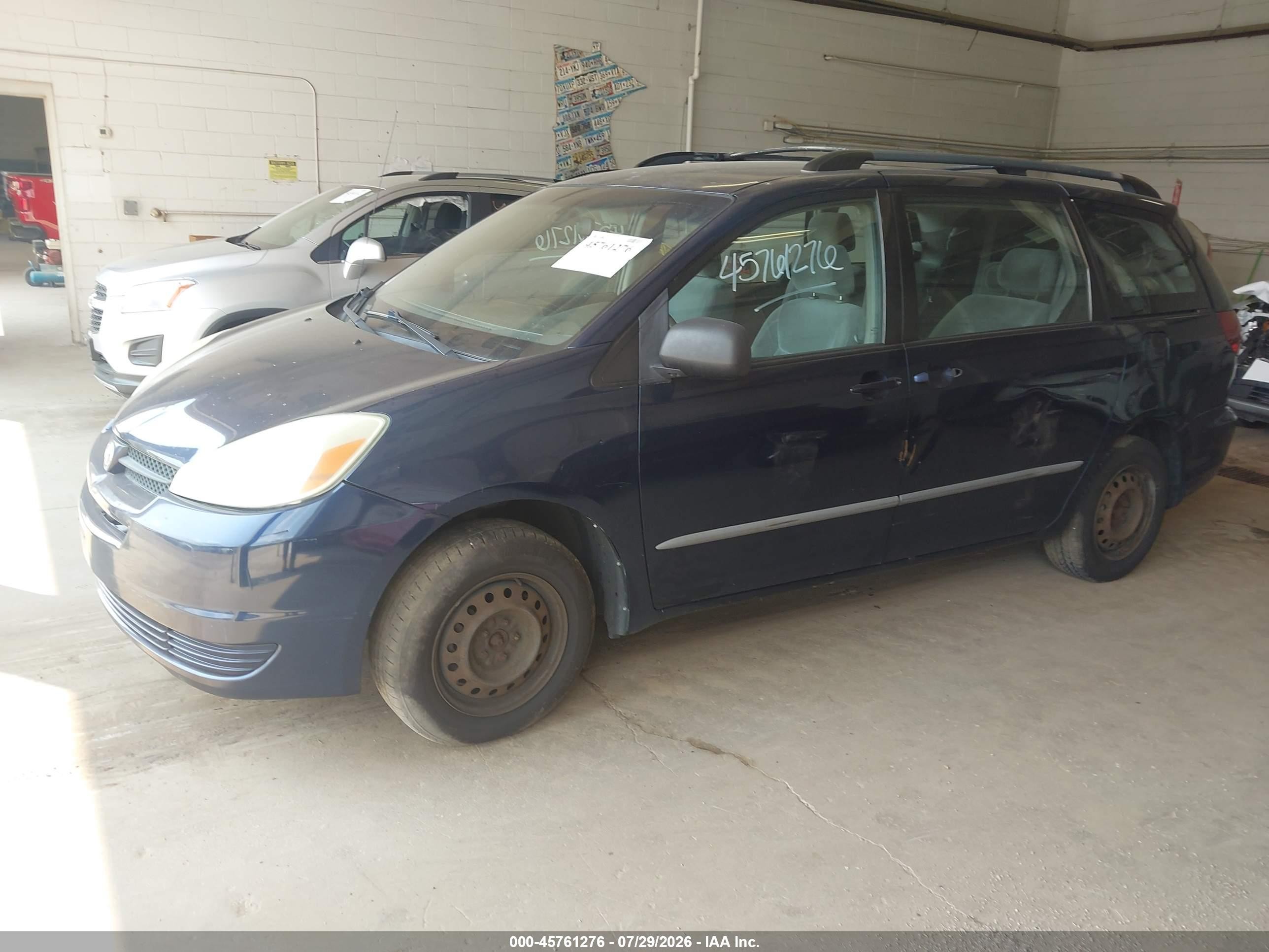 2004 Toyota Sienna Ce Blue vin: 5TDZA23C64S130146