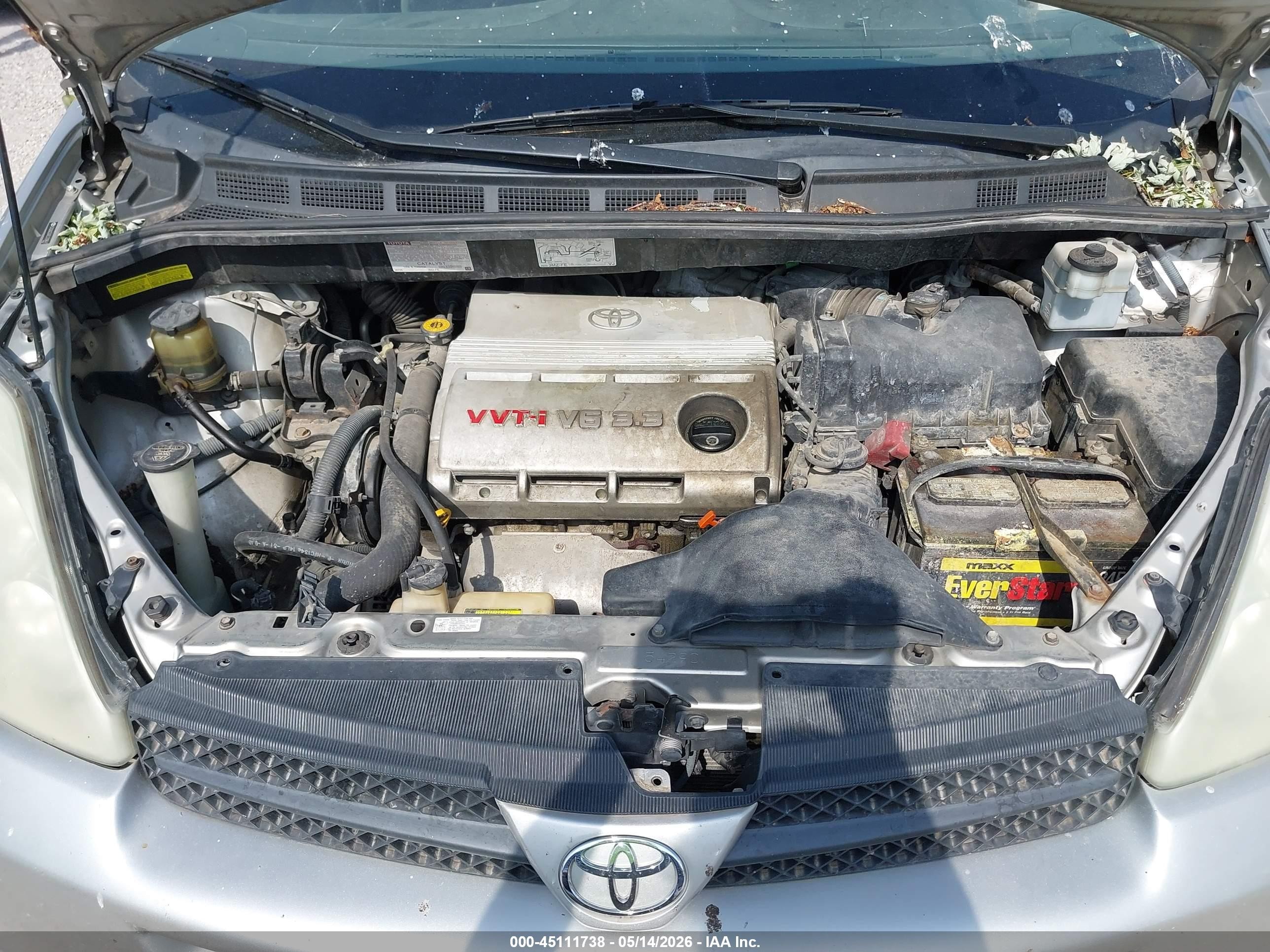 2005 Toyota Sienna Le Silver vin: 5TDZA23C65S308641