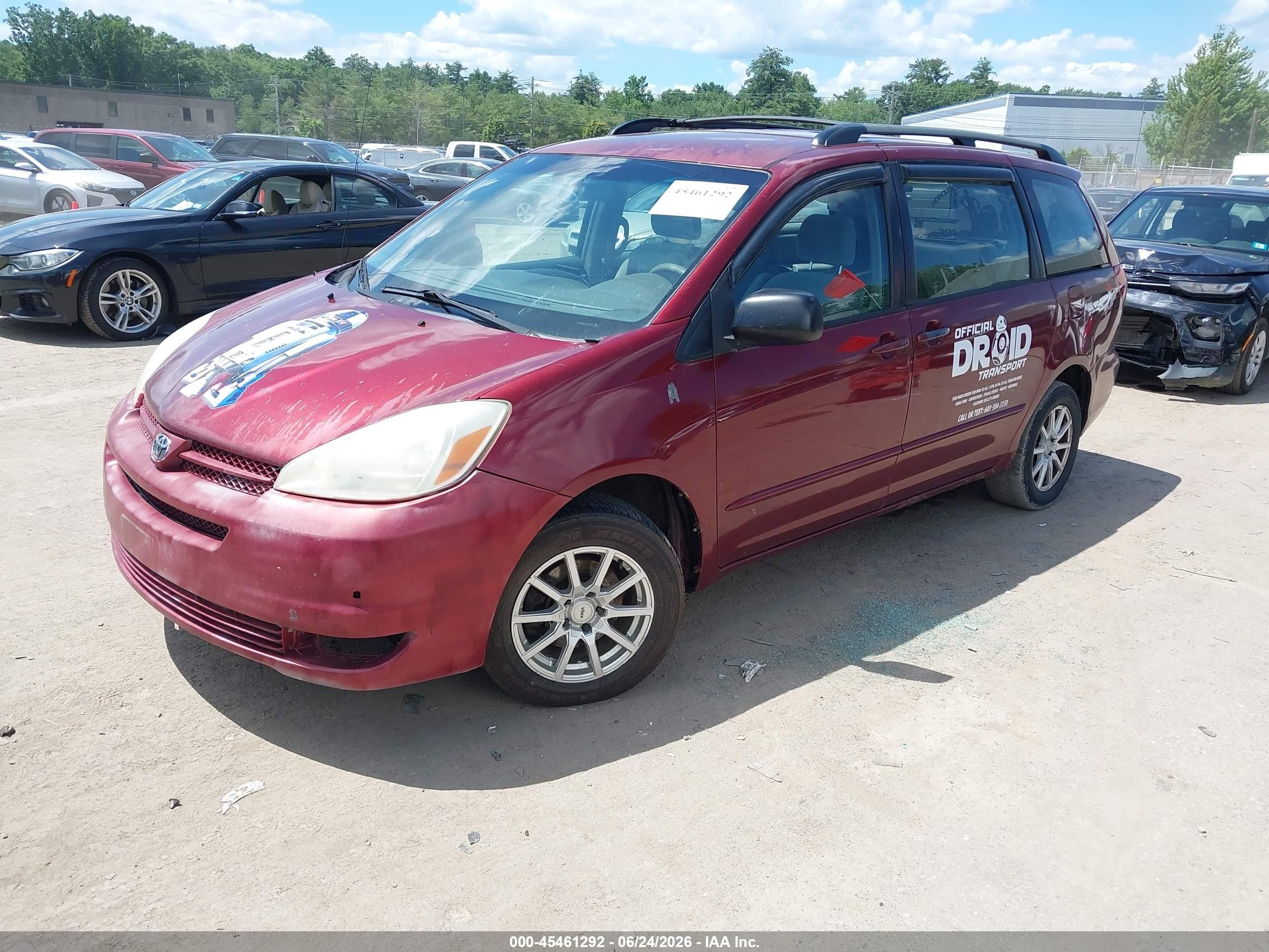 2005 Toyota Sienna Ce Red vin: 5TDZA23C65S317713