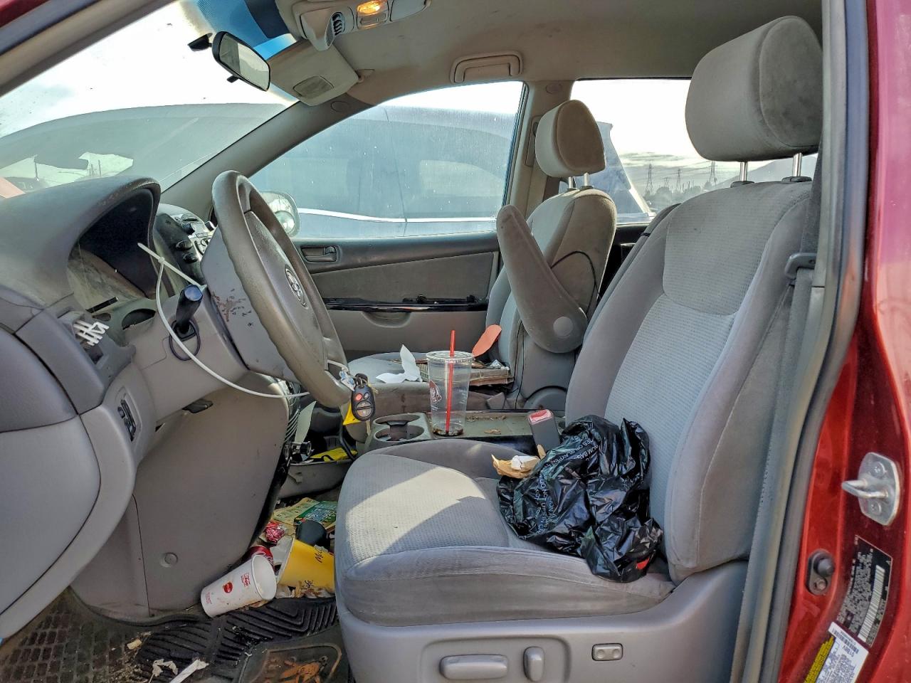 2005 Toyota Sienna Красный vin: 5TDZA23C65S355250