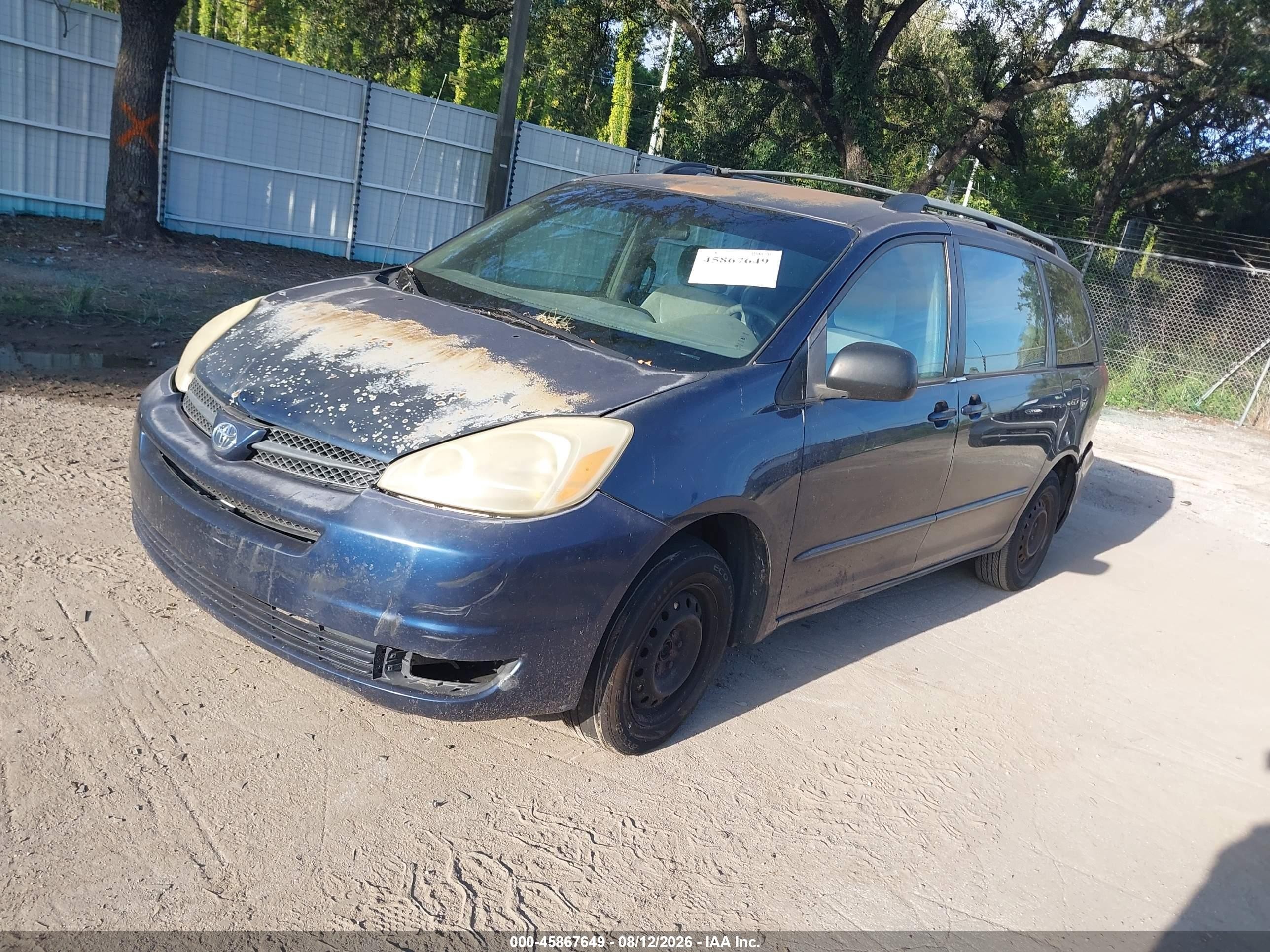 2005 Toyota Sienna Ce Blue vin: 5TDZA23C65S359296