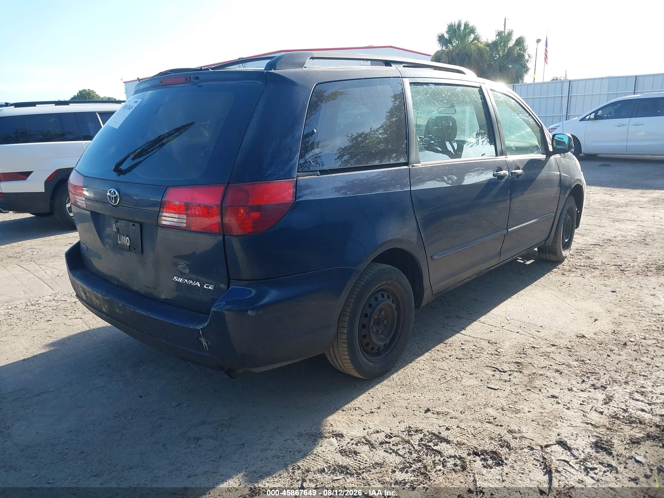 2005 Toyota Sienna Ce Blue vin: 5TDZA23C65S359296