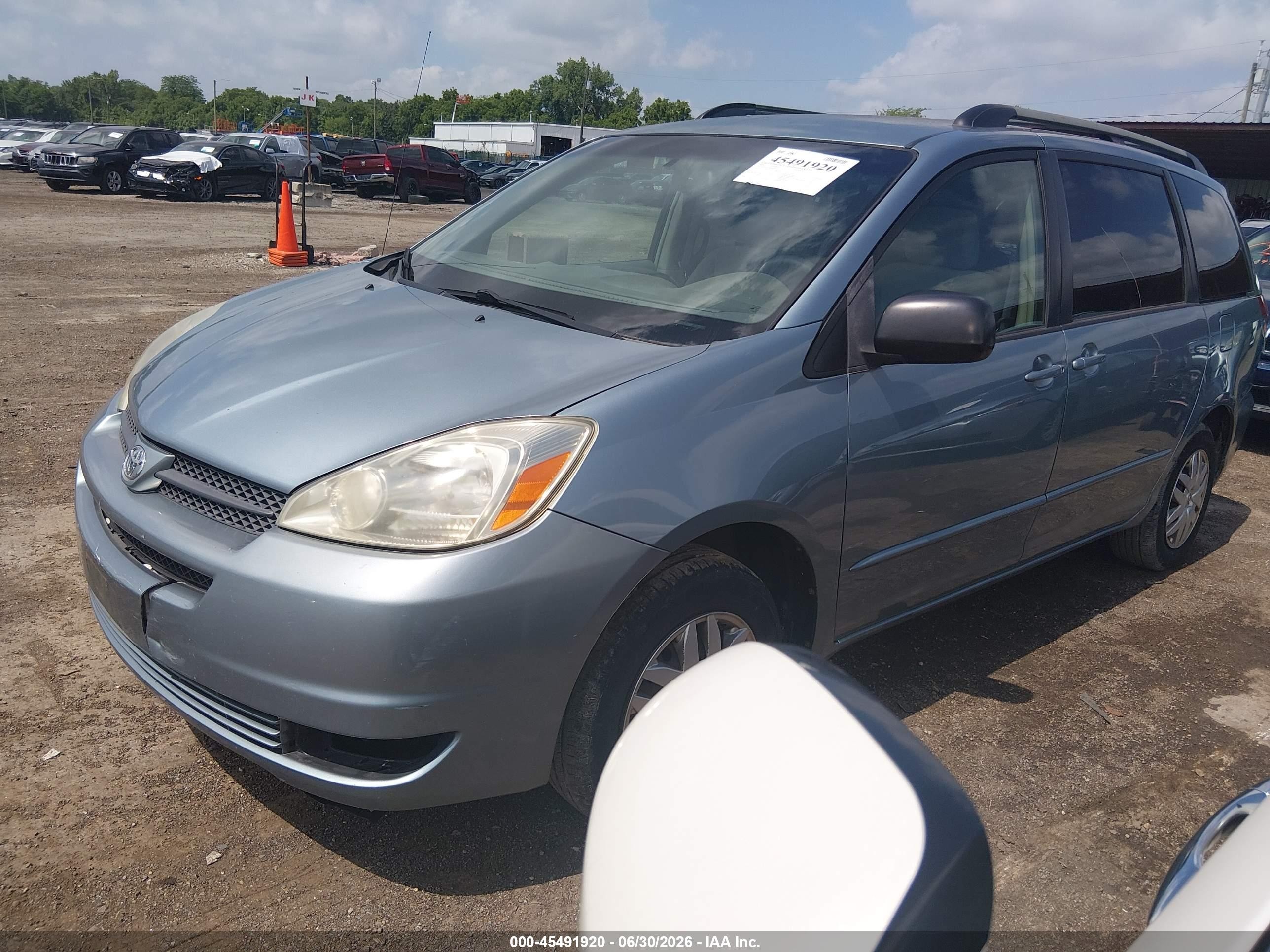 2005 Toyota Sienna Le Light Blue vin: 5TDZA23C65S360772
