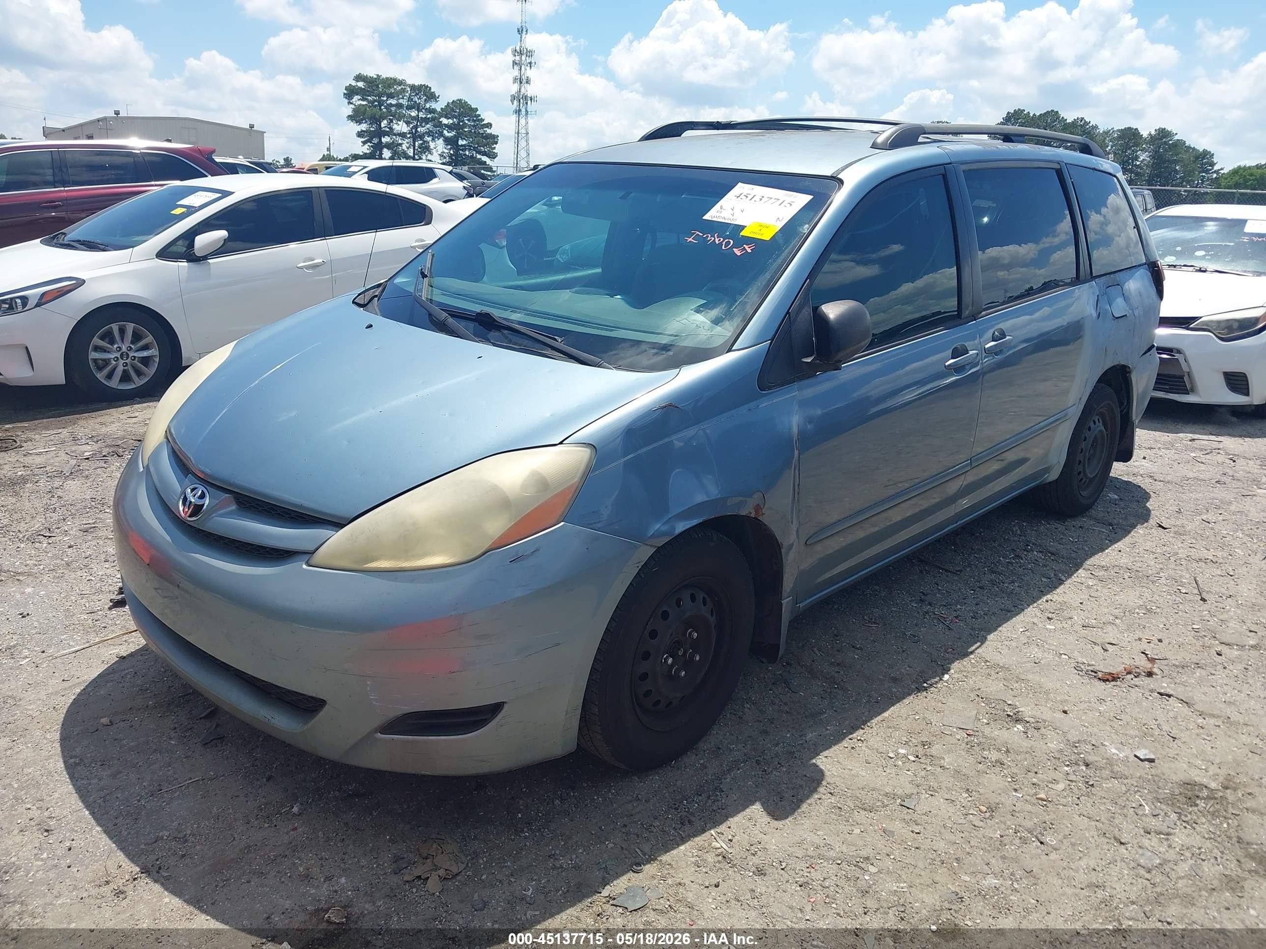 2006 Toyota Sienna Le Light Blue vin: 5TDZA23C66S481027