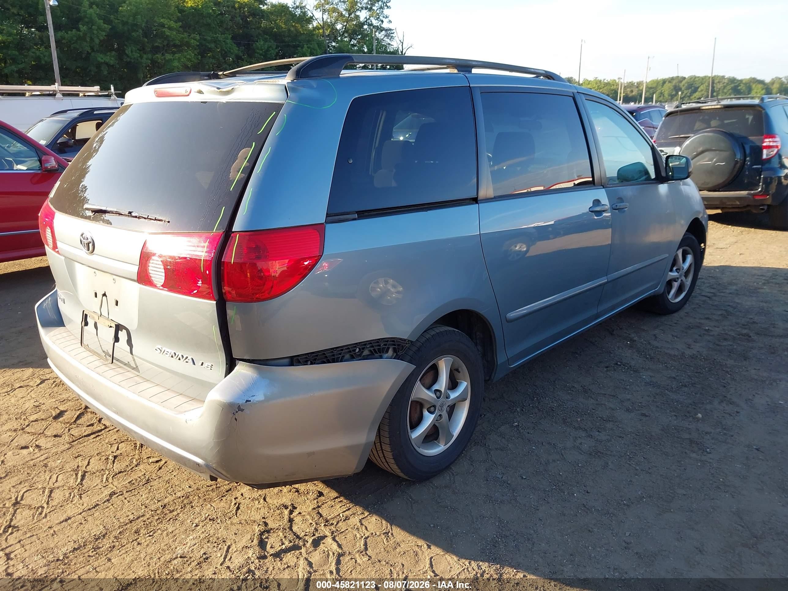 2006 Toyota Sienna Le Light Blue vin: 5TDZA23C66S503866