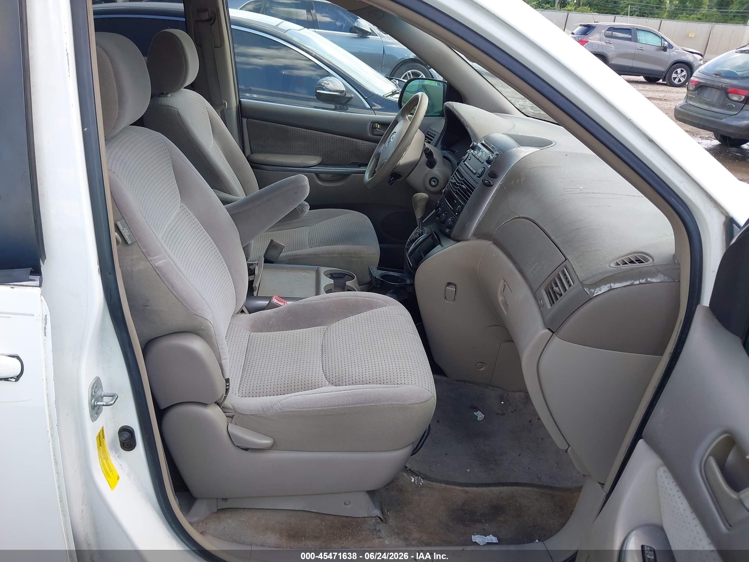 2006 Toyota Sienna Le White vin: 5TDZA23C66S509490