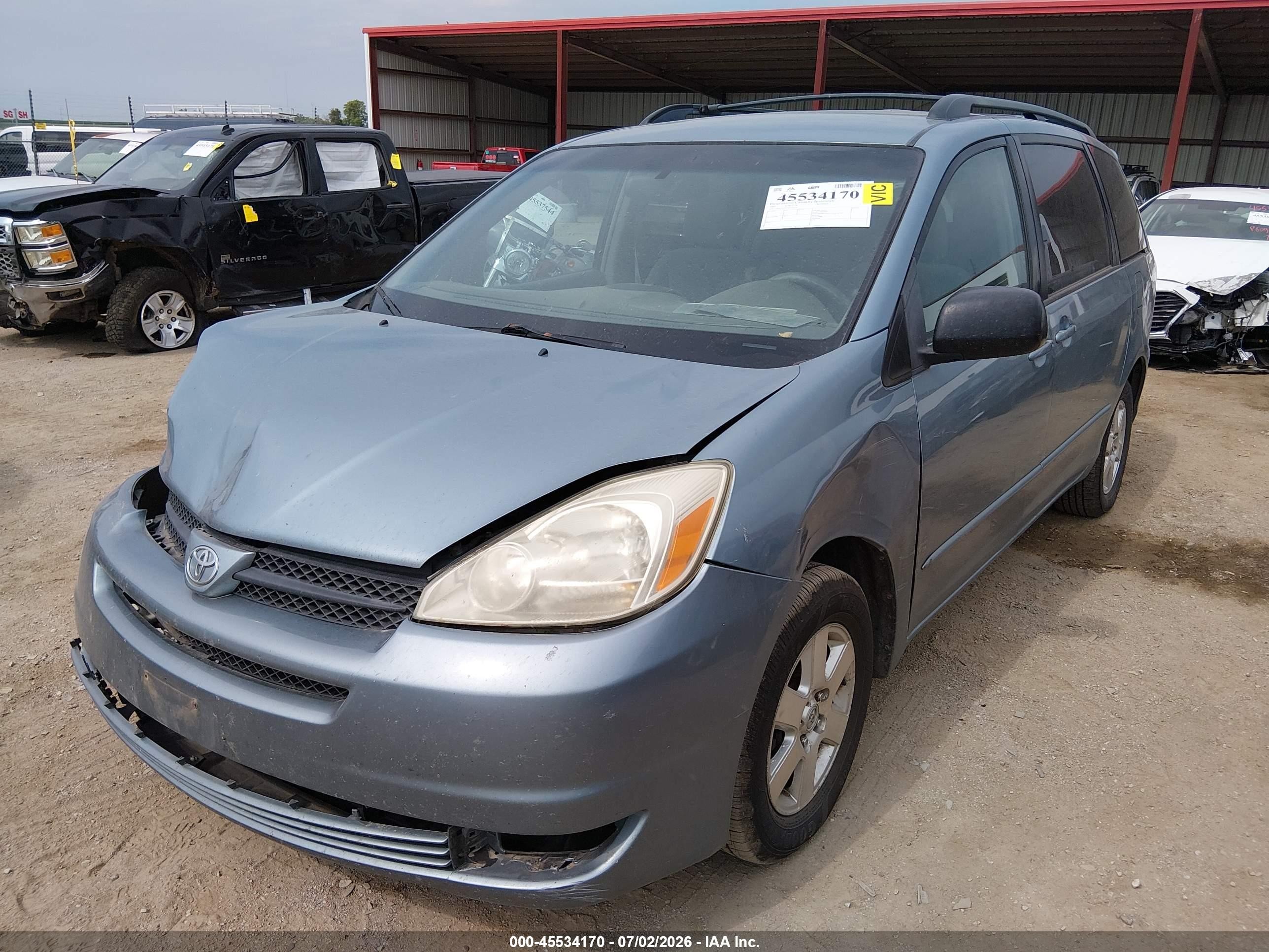2005 Toyota Sienna Le Light Blue vin: 5TDZA23C75S326162