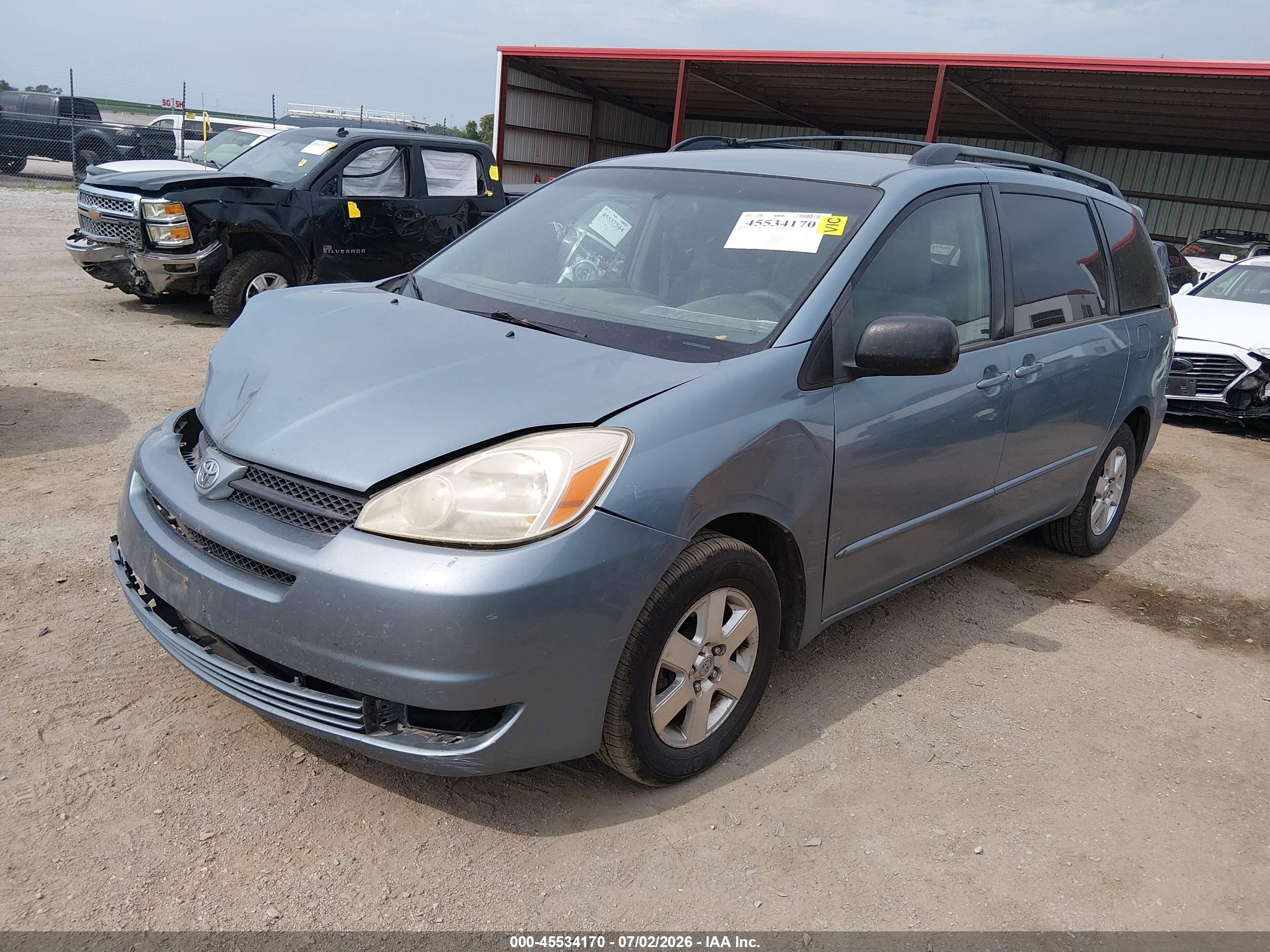 2005 Toyota Sienna Le Light Blue vin: 5TDZA23C75S326162