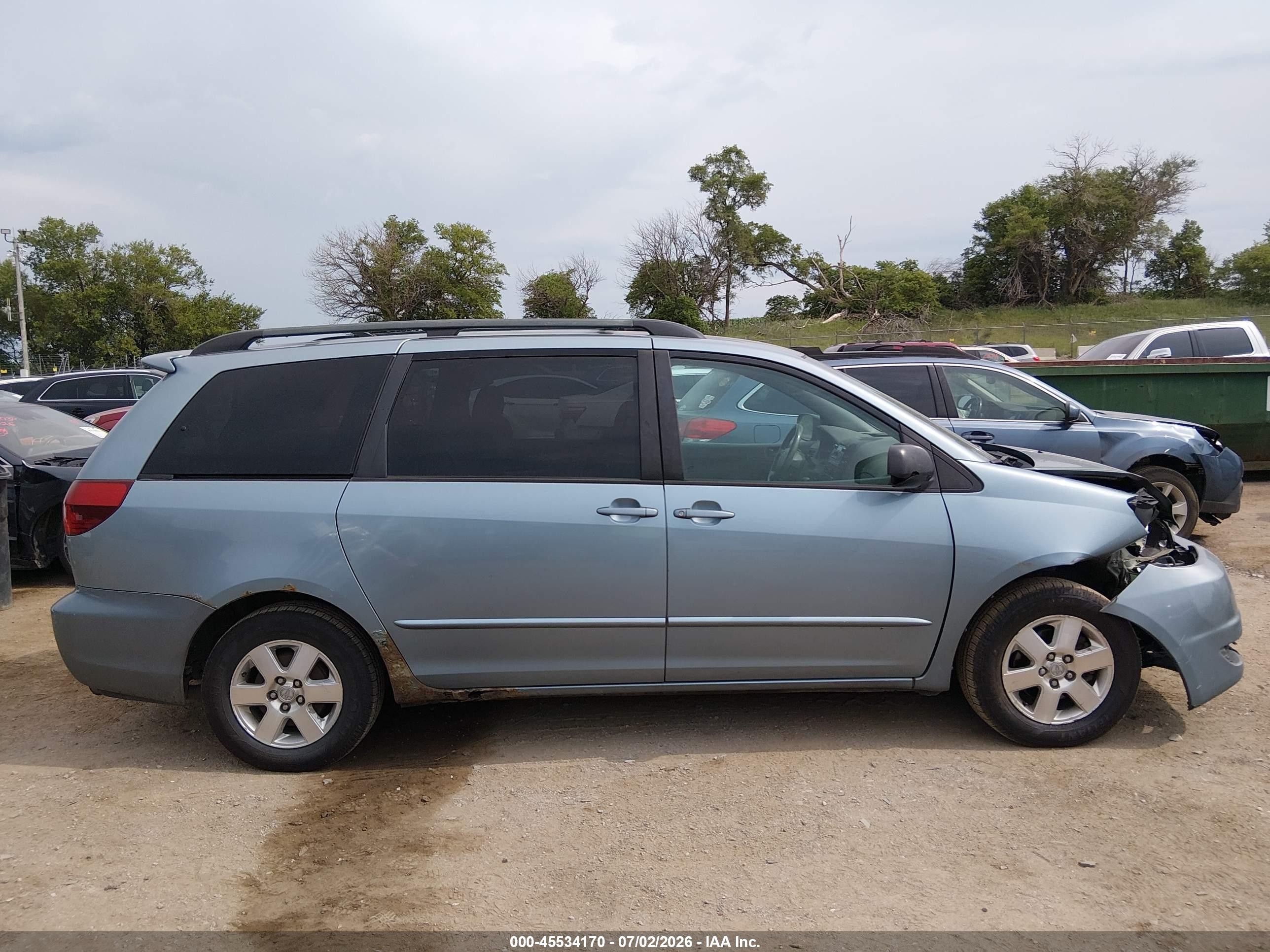 2005 Toyota Sienna Le Light Blue vin: 5TDZA23C75S326162