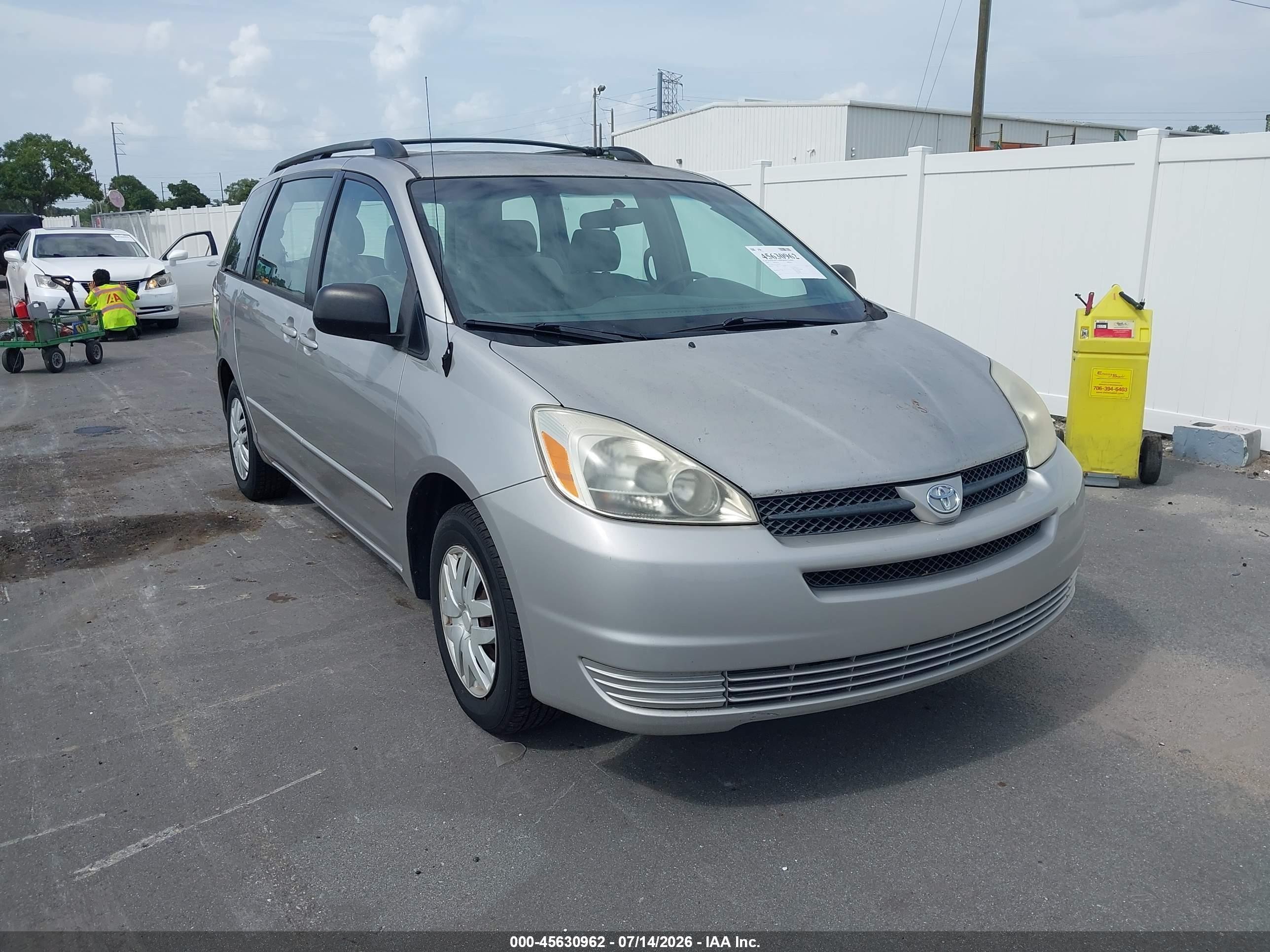 2005 Toyota Sienna Ce Серебряный vin: 5TDZA23C75S335699