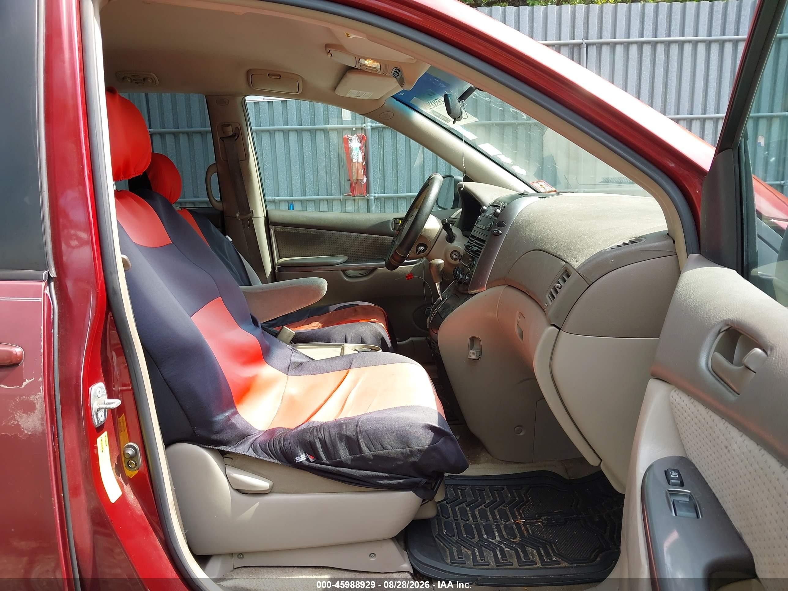 2006 Toyota Sienna Le Красный vin: 5TDZA23C76S484325