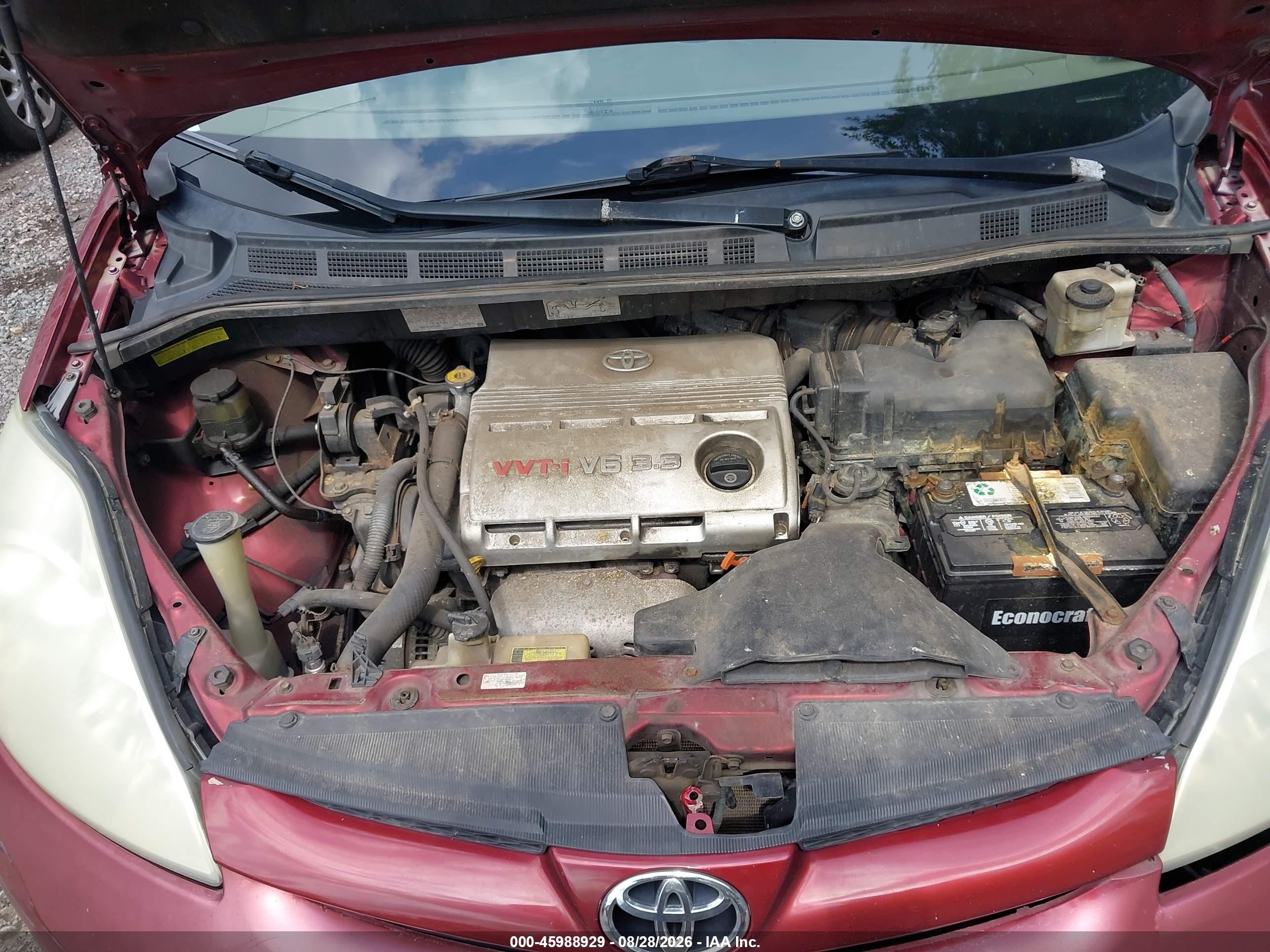 2006 Toyota Sienna Le Красный vin: 5TDZA23C76S484325