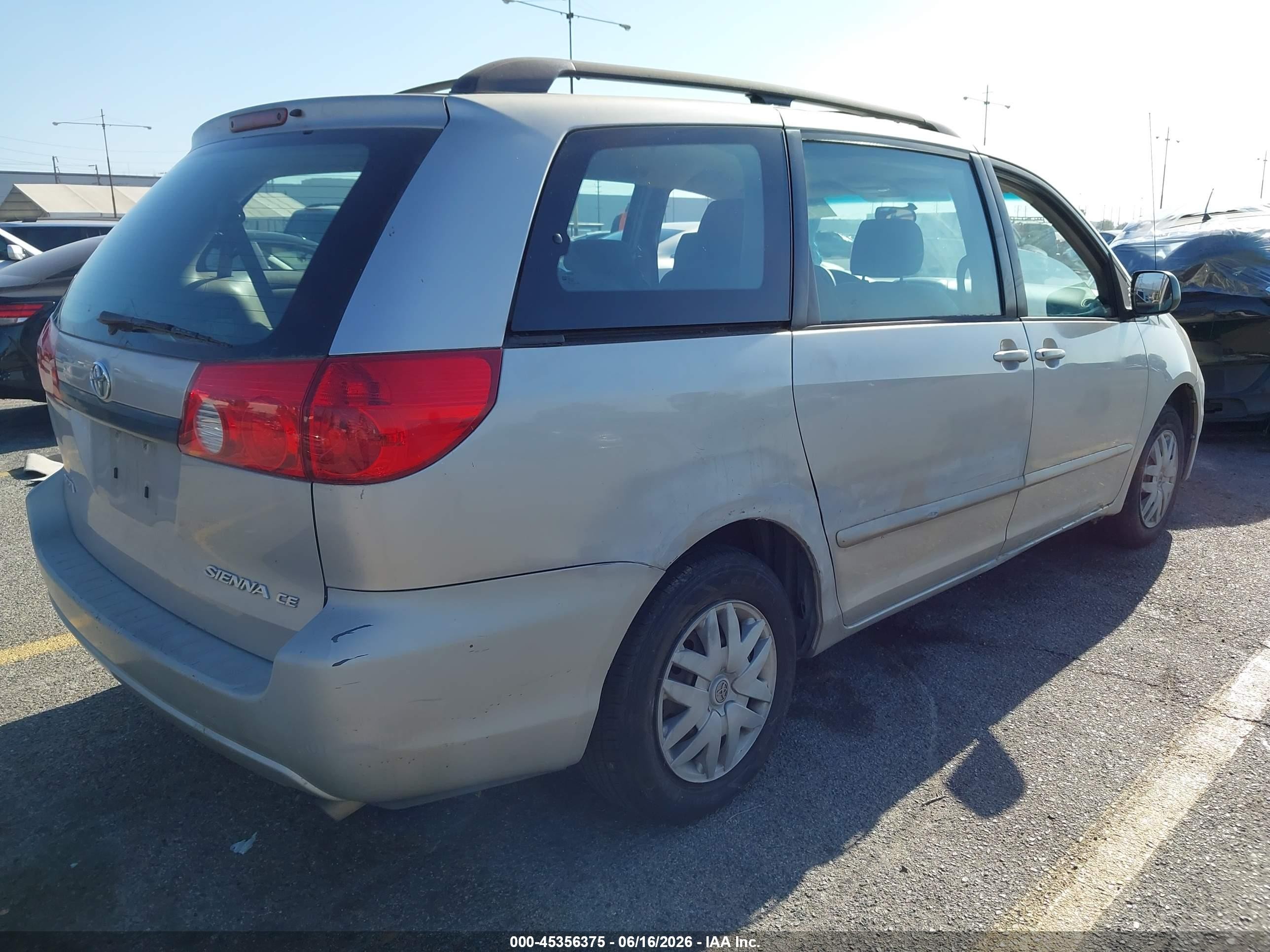 2006 Toyota Sienna Ce Gray vin: 5TDZA23C76S513774