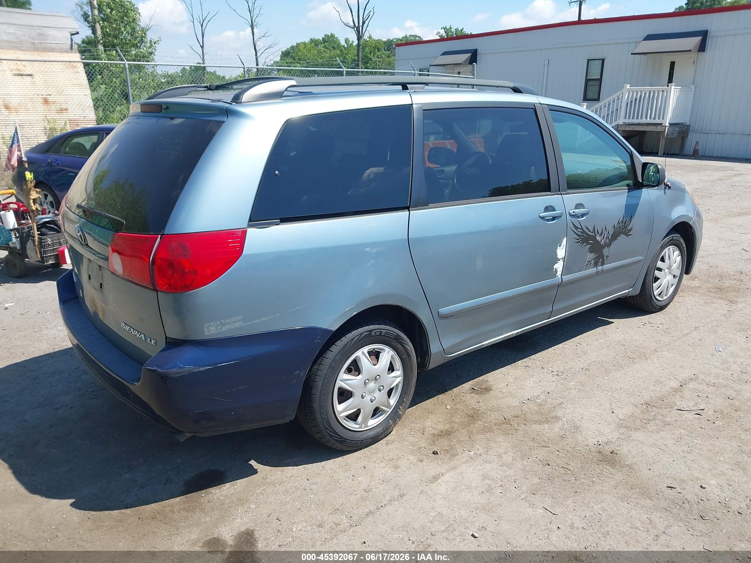 2006 Toyota Sienna Le Light Blue vin: 5TDZA23C76S547701