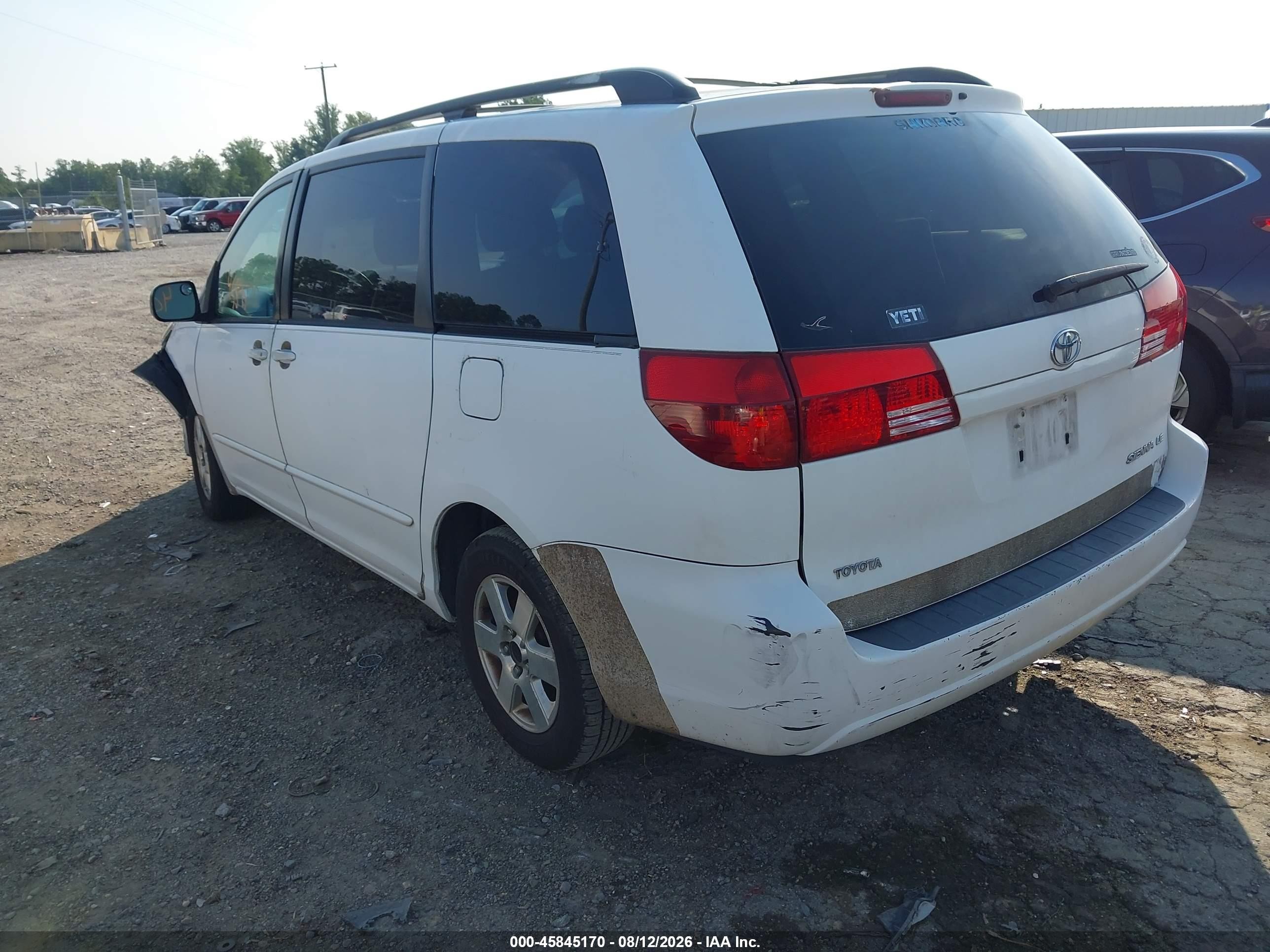 2004 Toyota Sienna Le Белый vin: 5TDZA23C84S131038