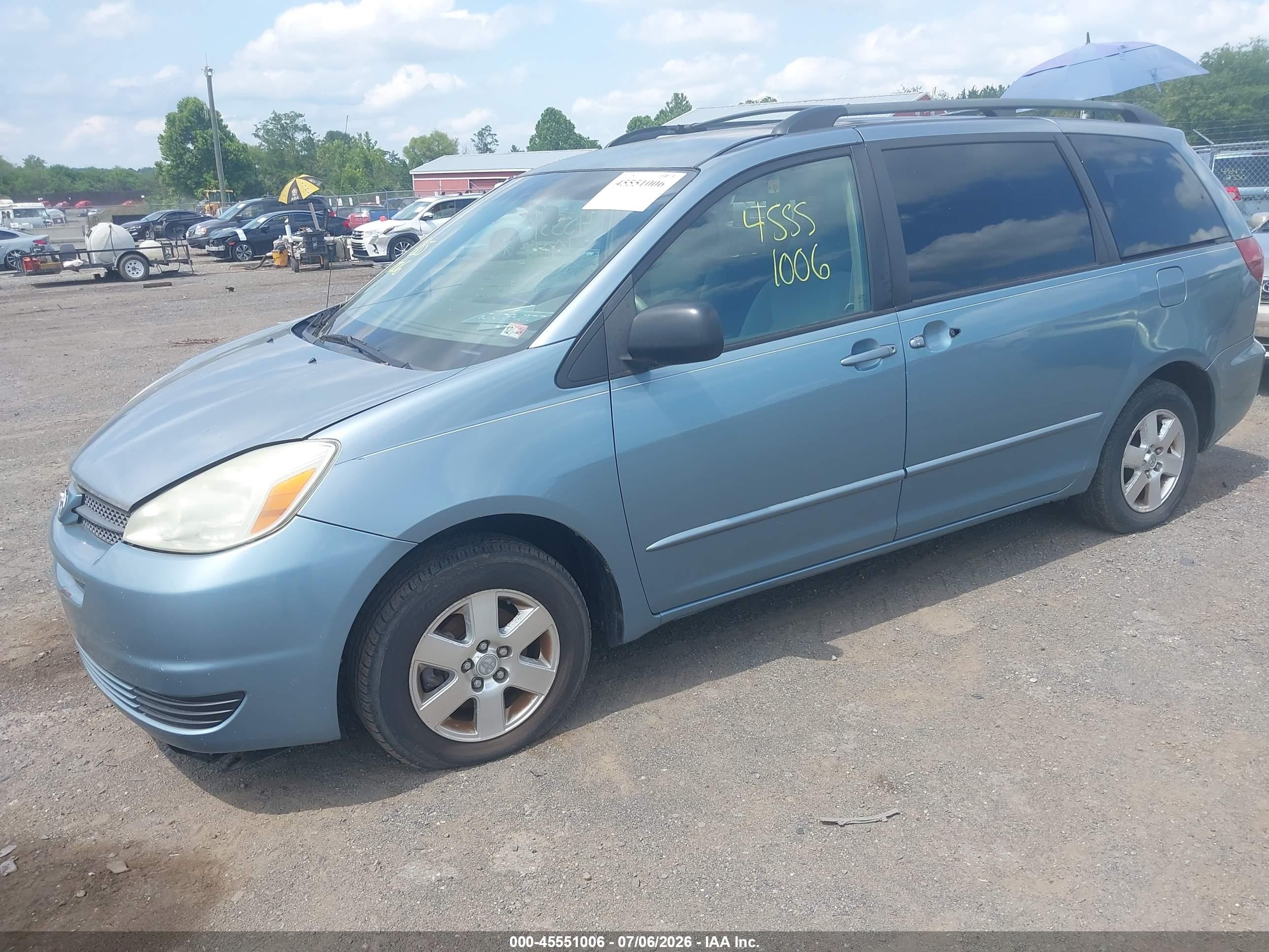 2004 Toyota Sienna Le Blue vin: 5TDZA23C84S146946