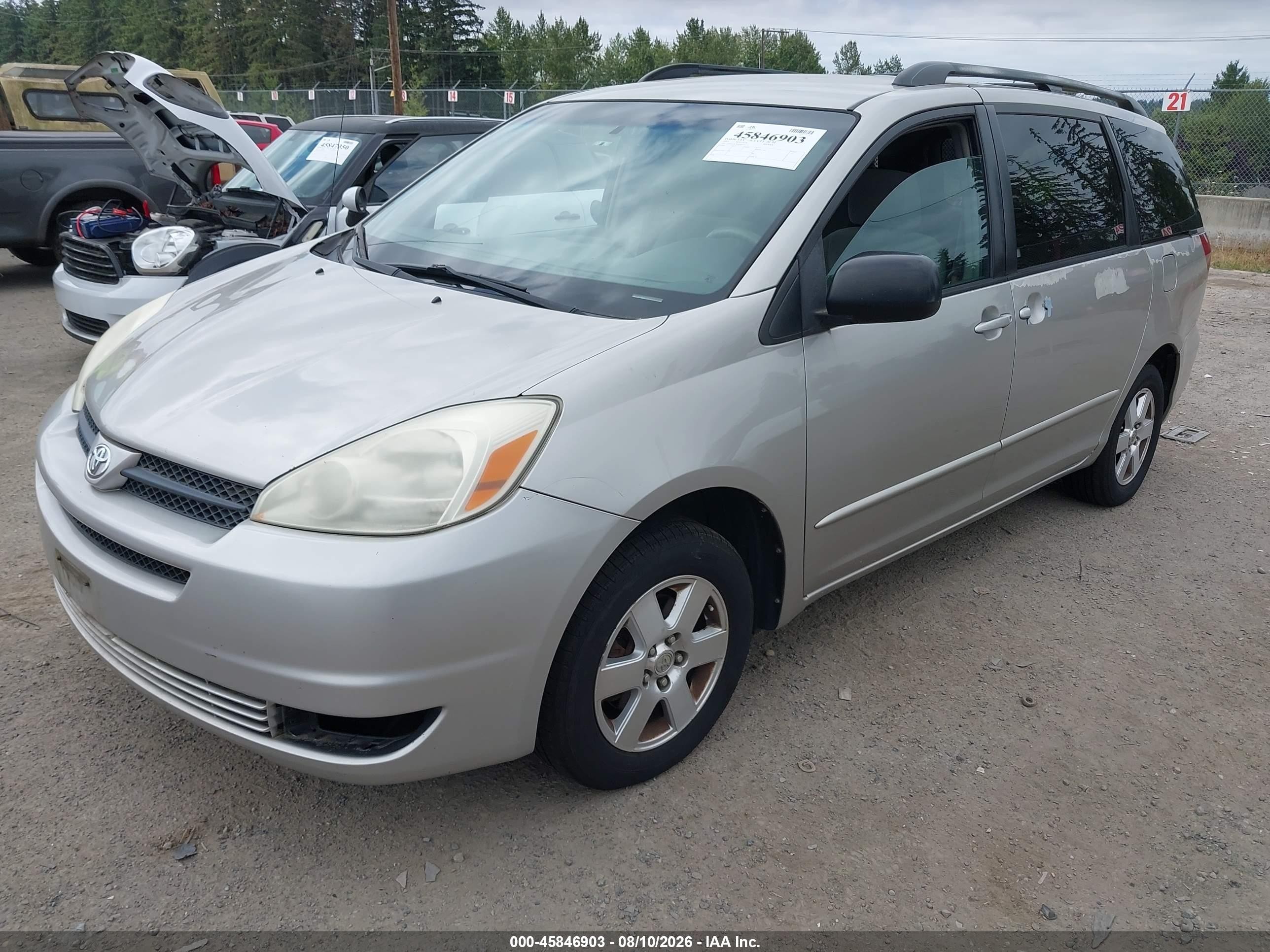 2005 Toyota Sienna Le Silver vin: 5TDZA23C85S264514