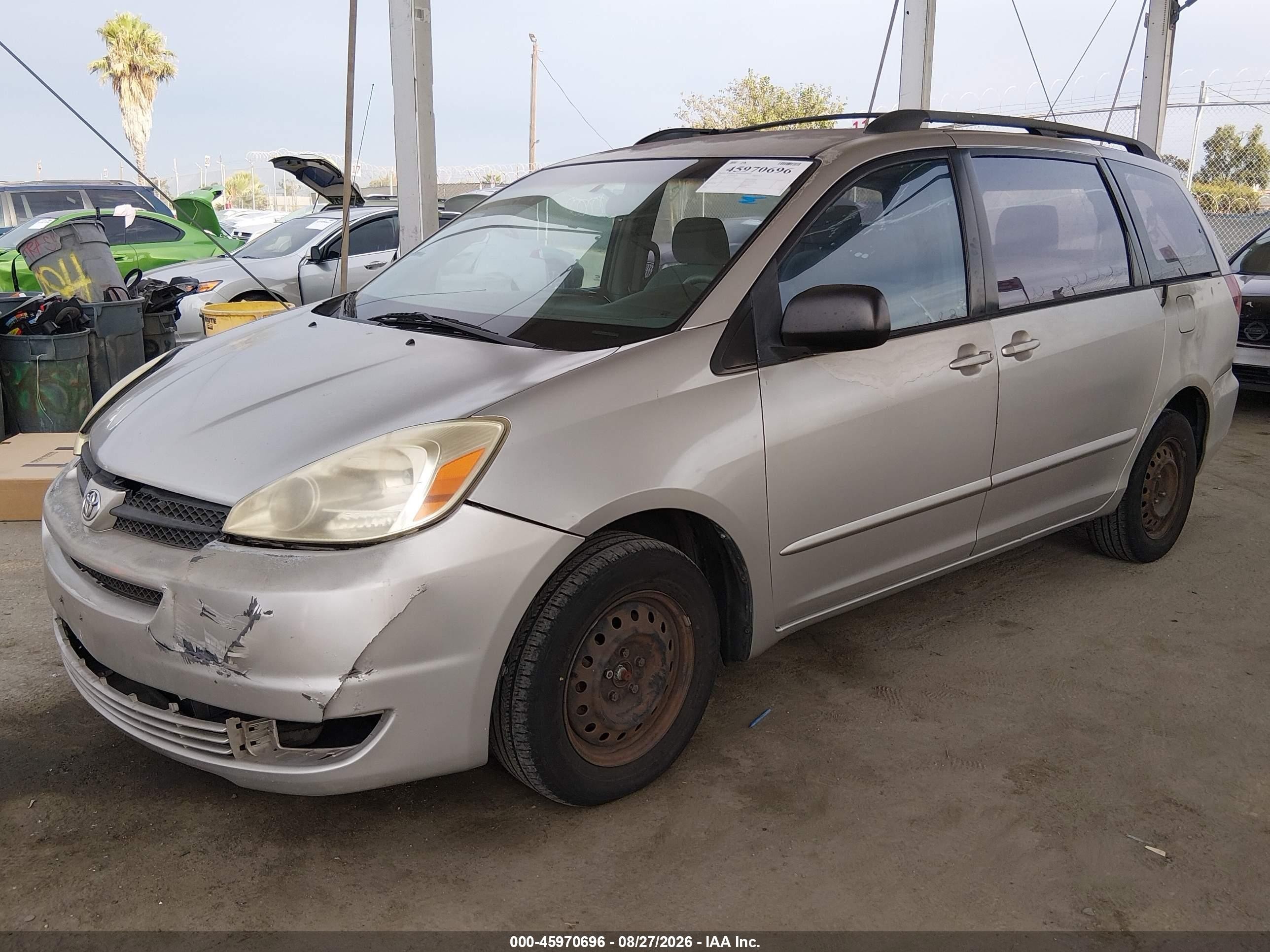 2005 Toyota Sienna Ce Gray vin: 5TDZA23C85S387181