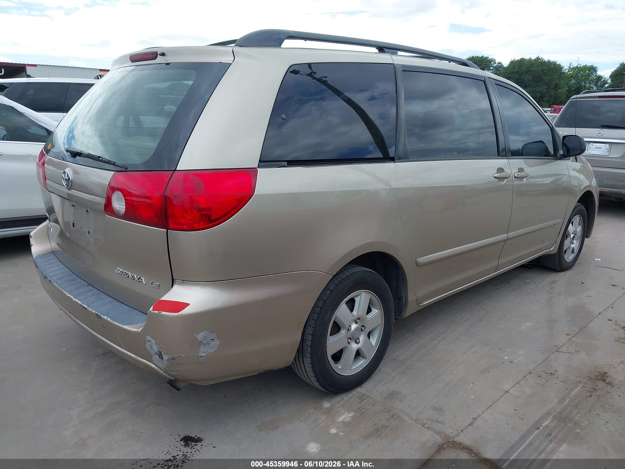 2006 Toyota Sienna Le Gold vin: 5TDZA23C86S483040