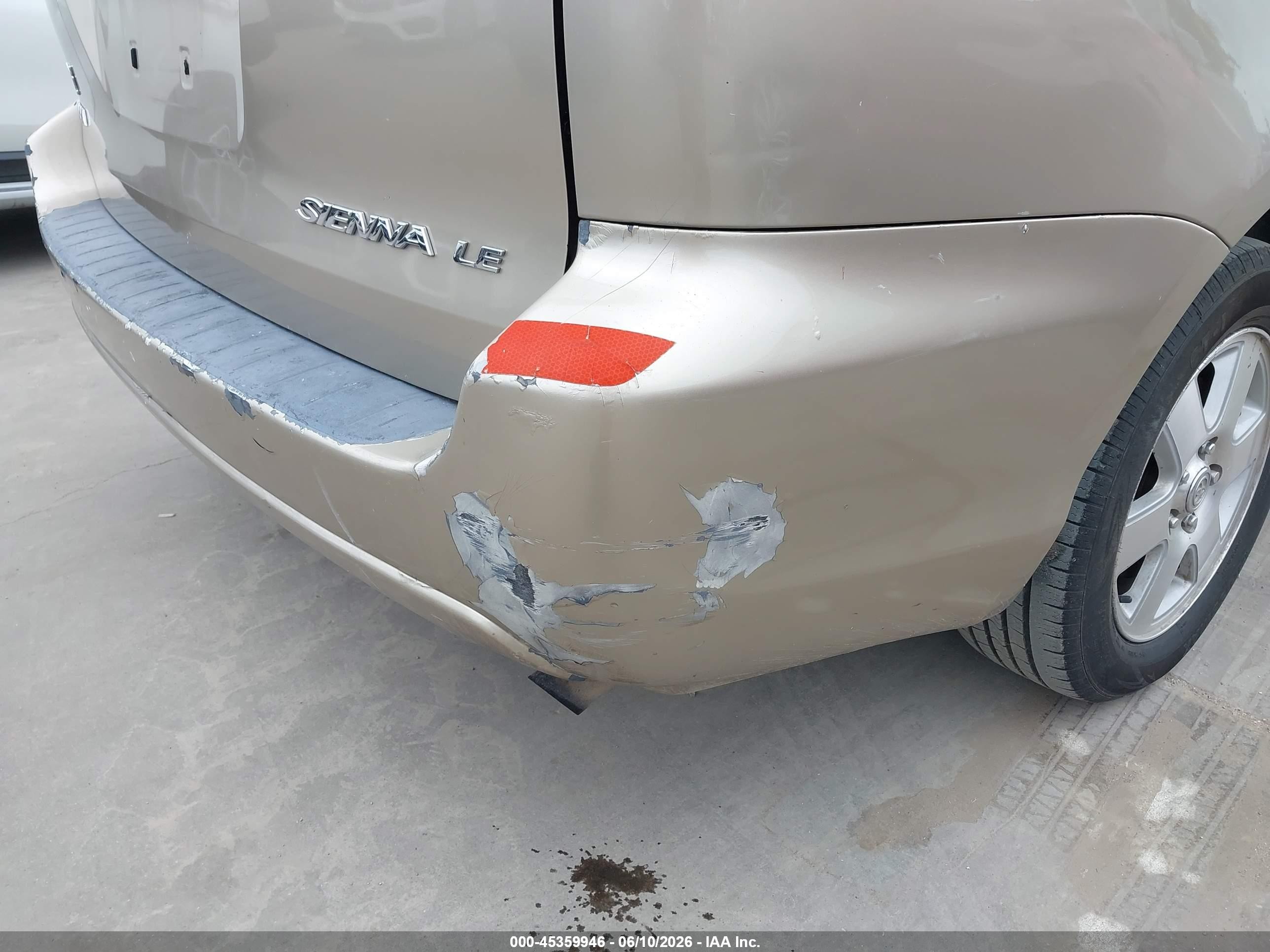 2006 Toyota Sienna Le Gold vin: 5TDZA23C86S483040