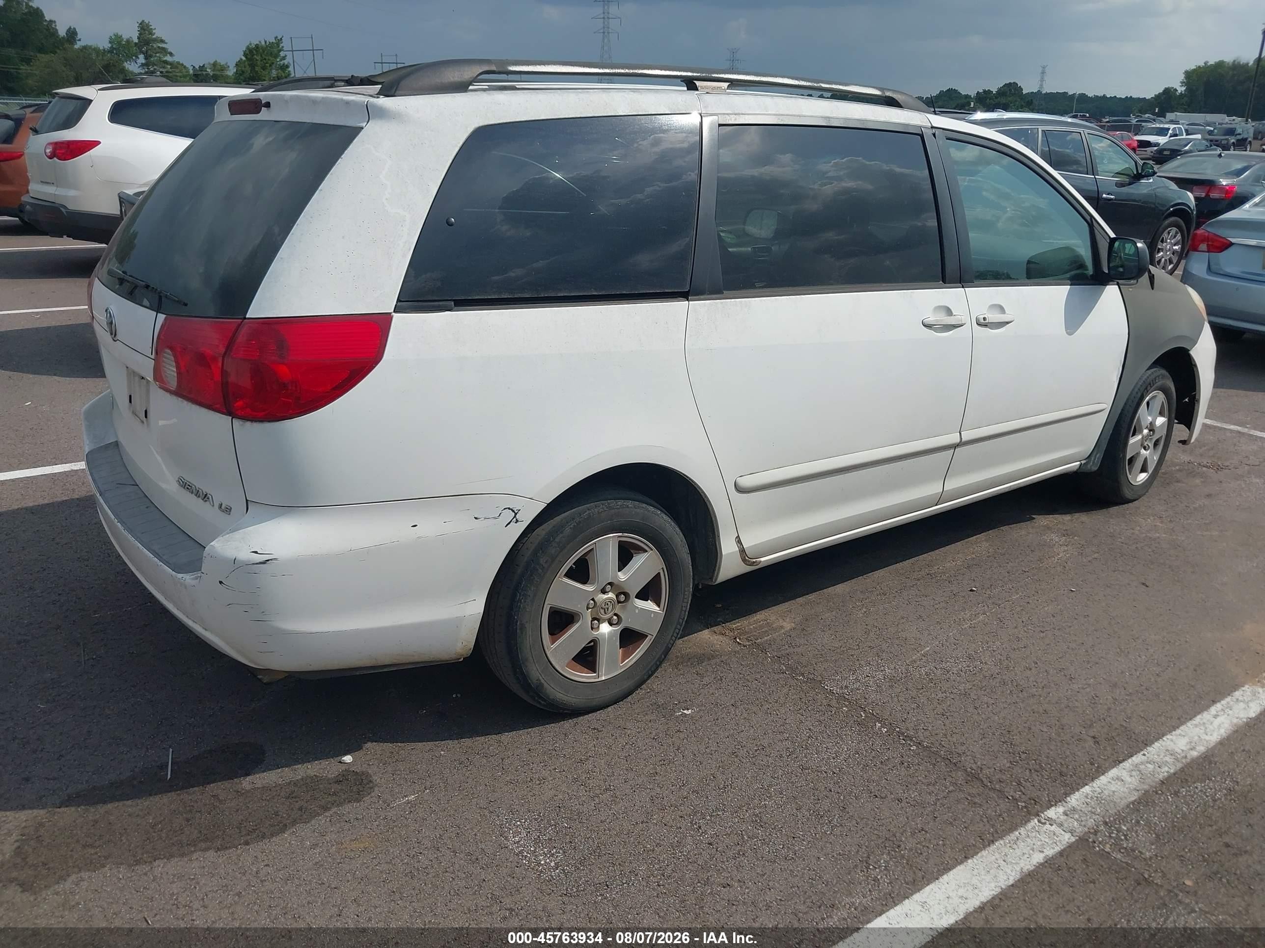 2006 Toyota Sienna Le Белый vin: 5TDZA23C86S513069