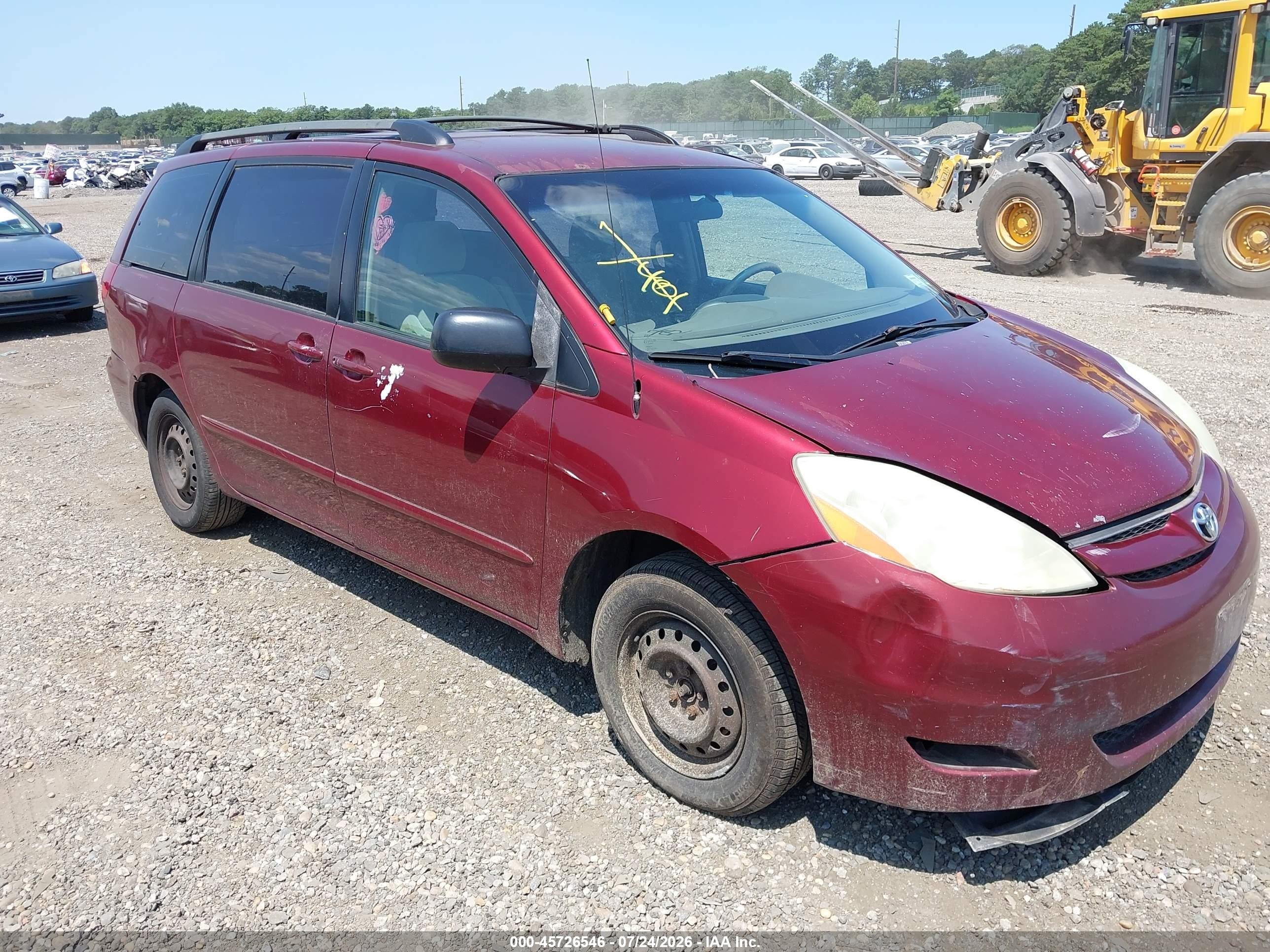2006 Toyota Sienna Ce Burgundy vin: 5TDZA23C86S527652