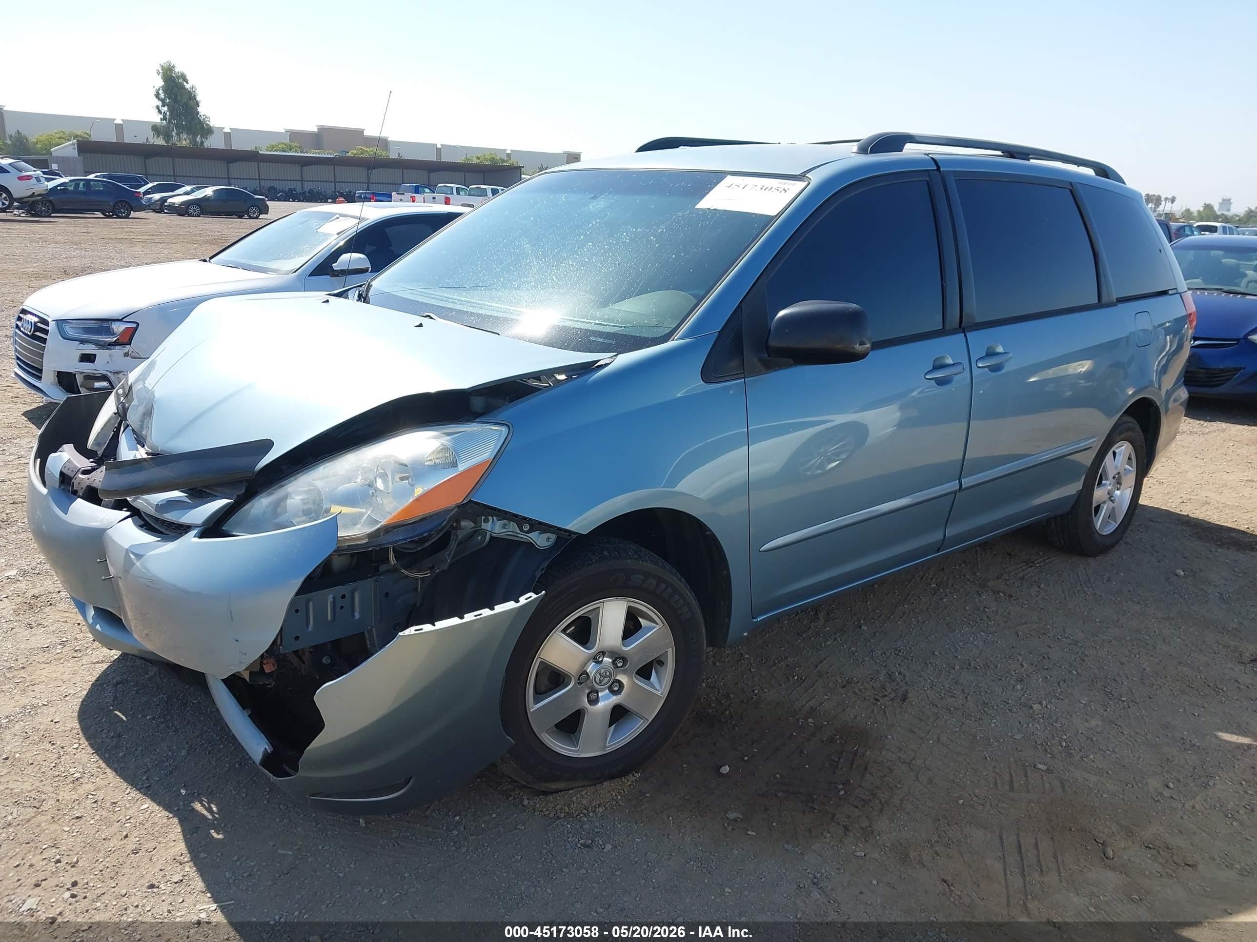 2006 Toyota Sienna Le Light Blue vin: 5TDZA23C86S534679