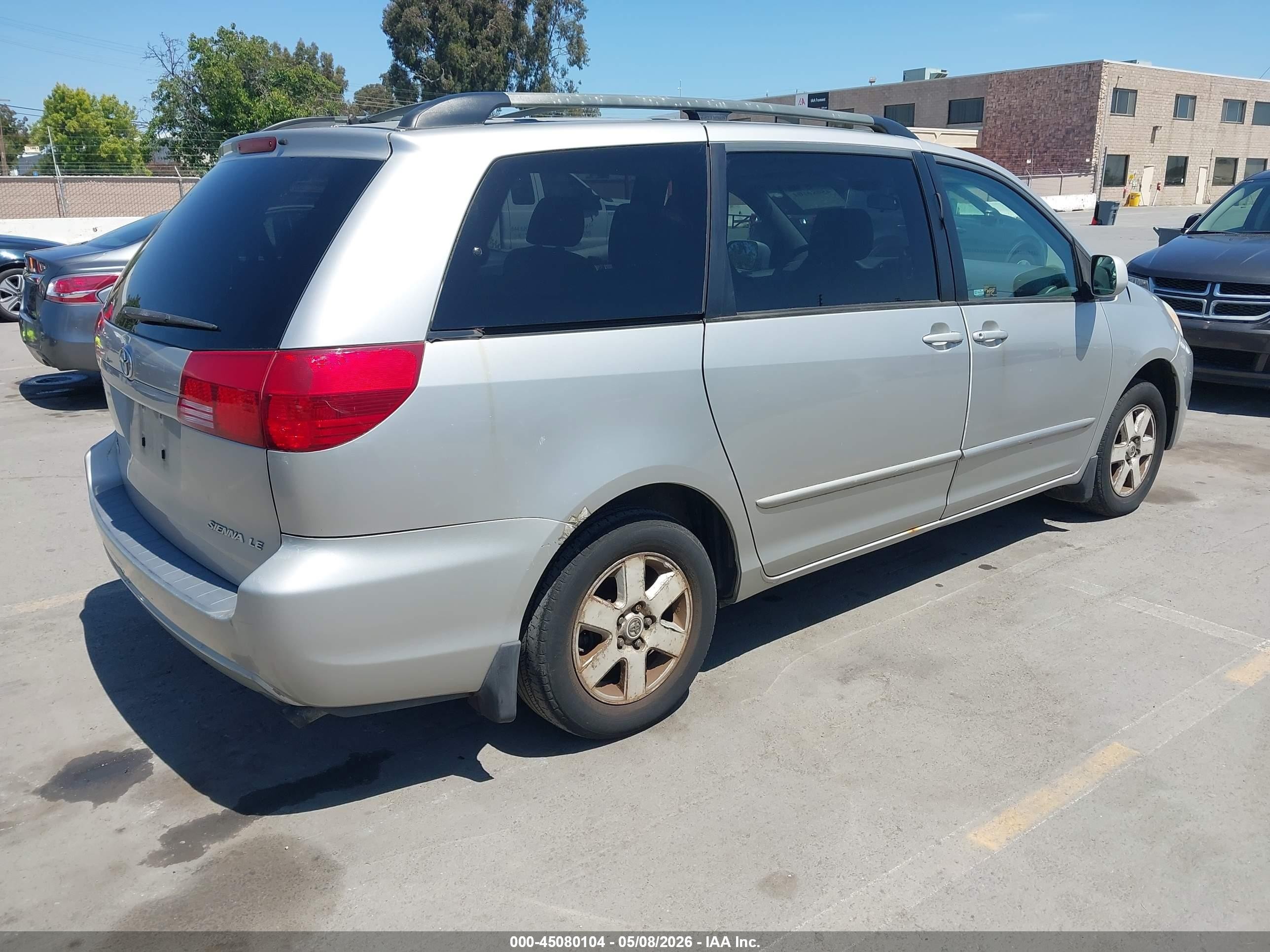 2004 Toyota Sienna Ce/le Silver vin: 5TDZA23C94S013323