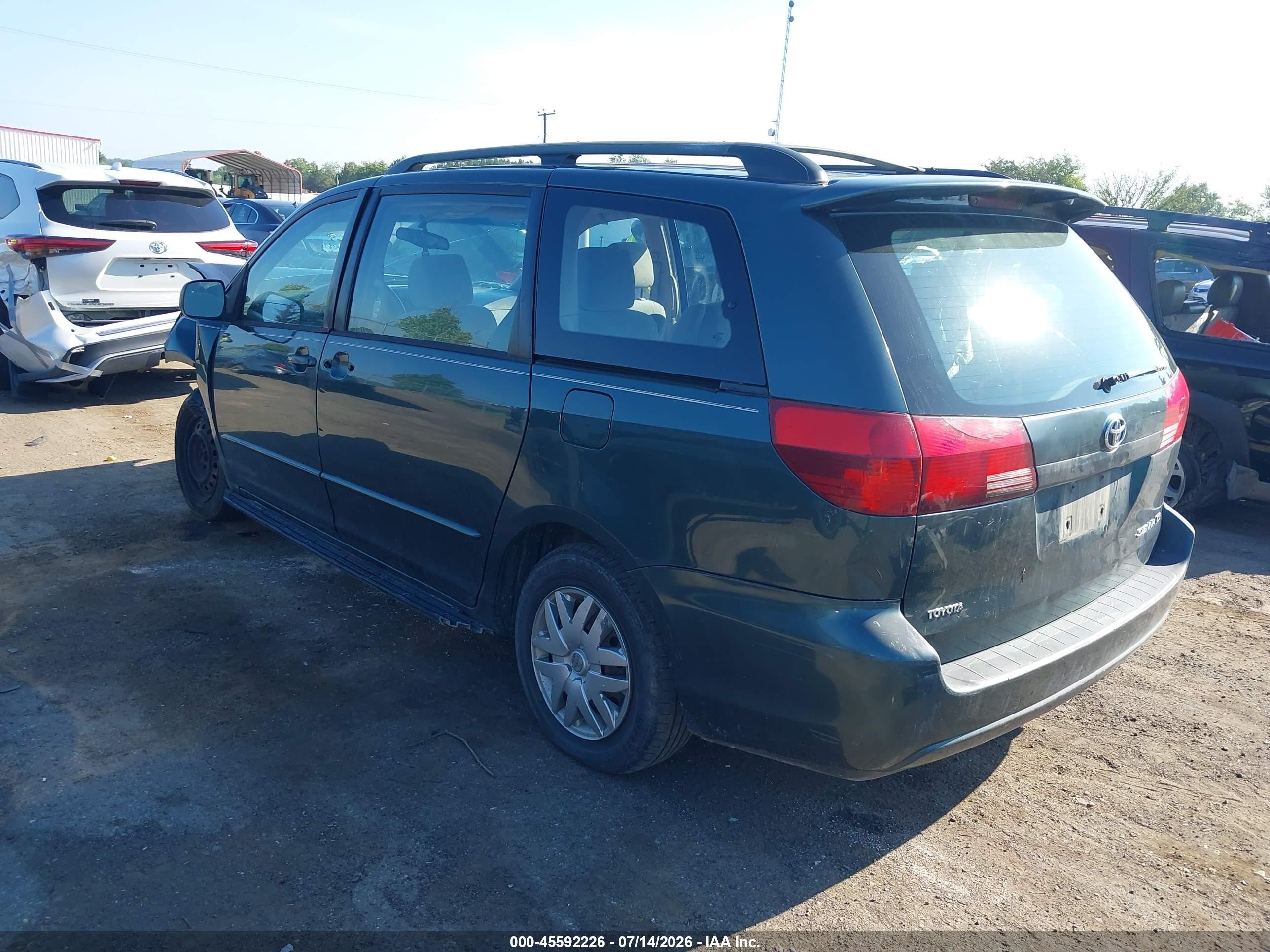 2005 Toyota Sienna Ce Green vin: 5TDZA23C95S251125