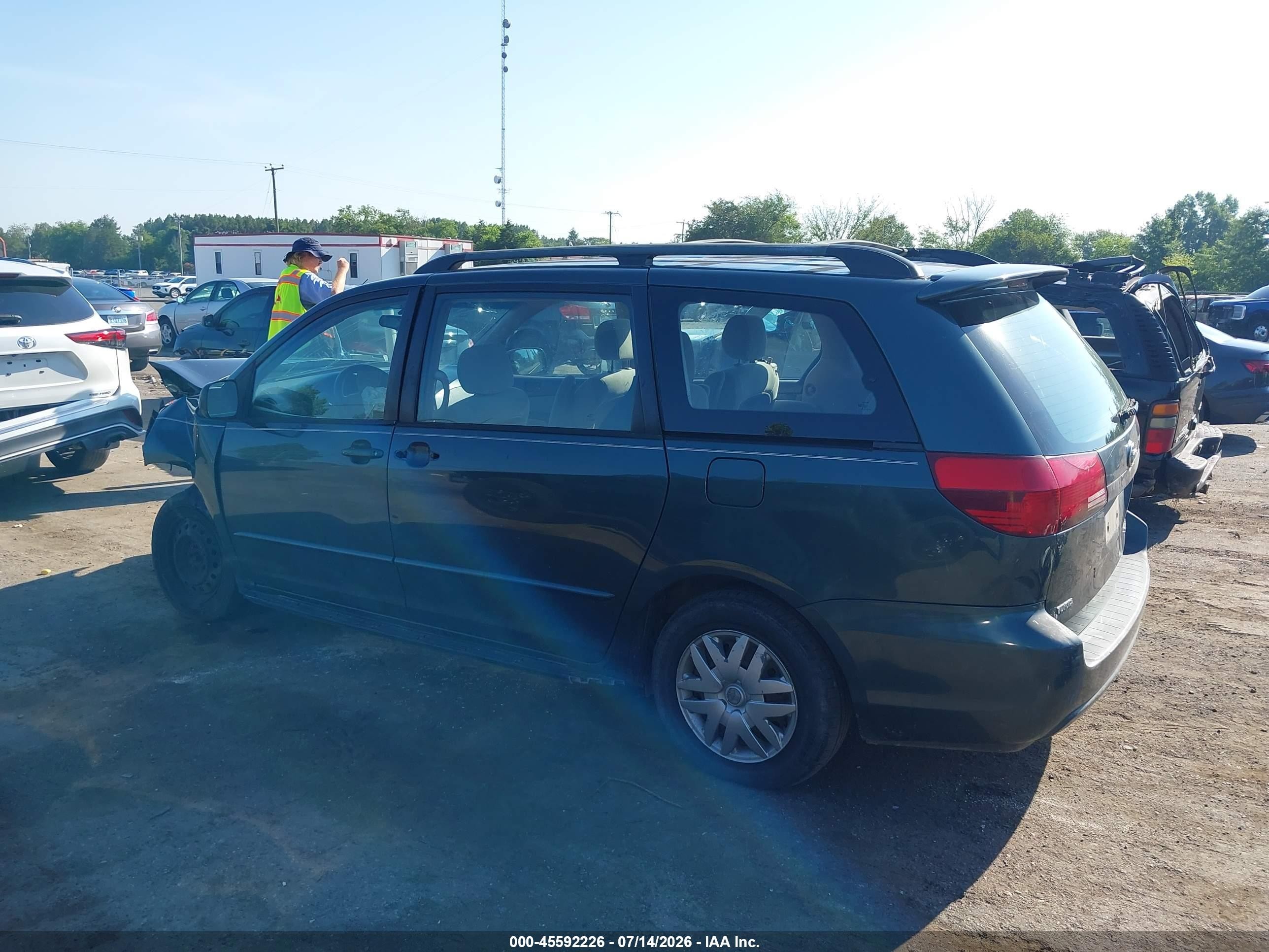 2005 Toyota Sienna Ce Green vin: 5TDZA23C95S251125