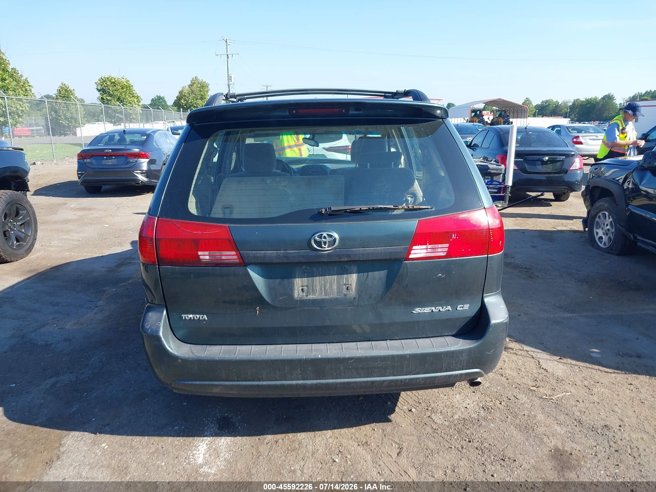 2005 Toyota Sienna Ce Green vin: 5TDZA23C95S251125