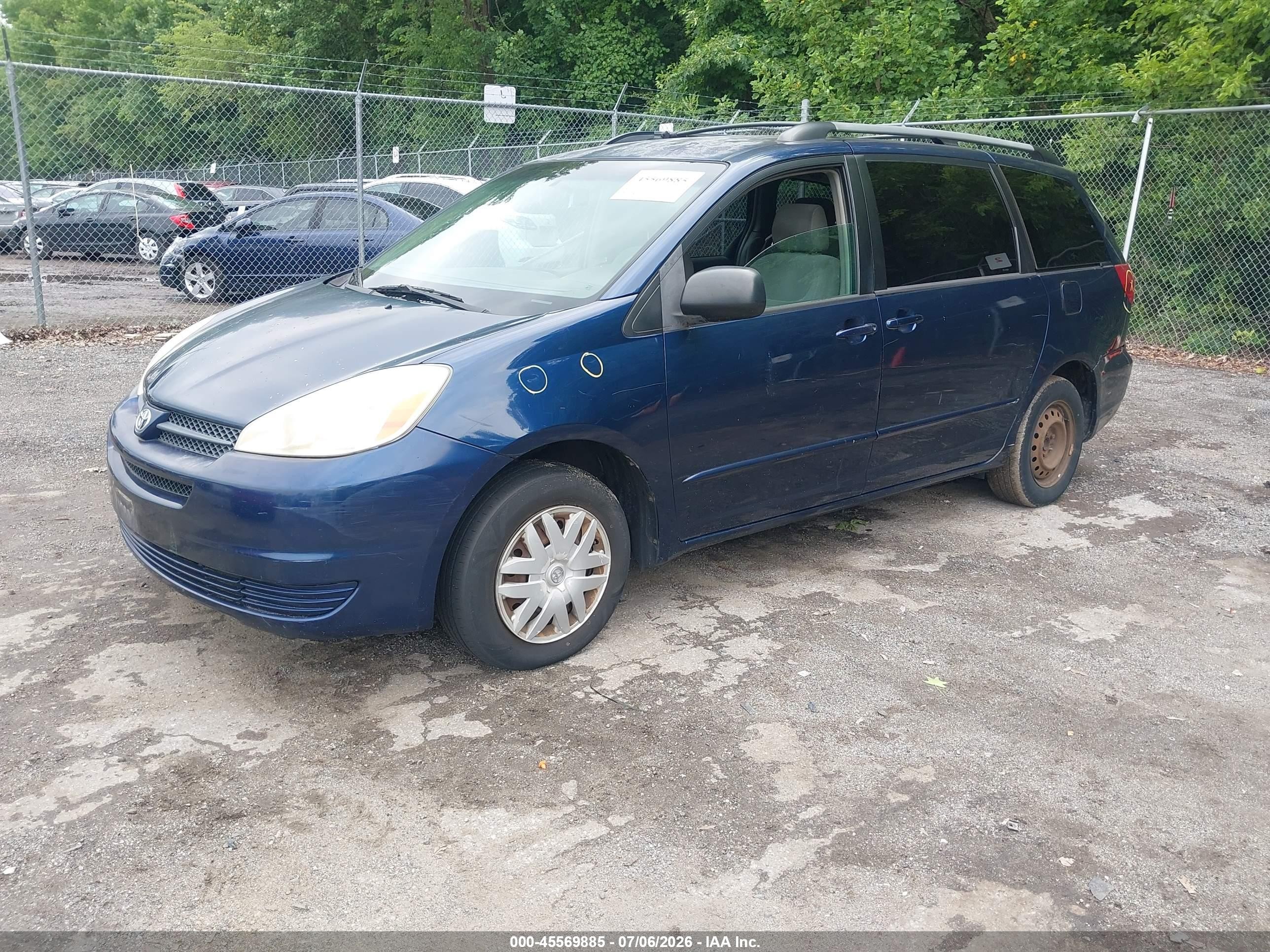 2005 Toyota Sienna Le Blue vin: 5TDZA23C95S323568