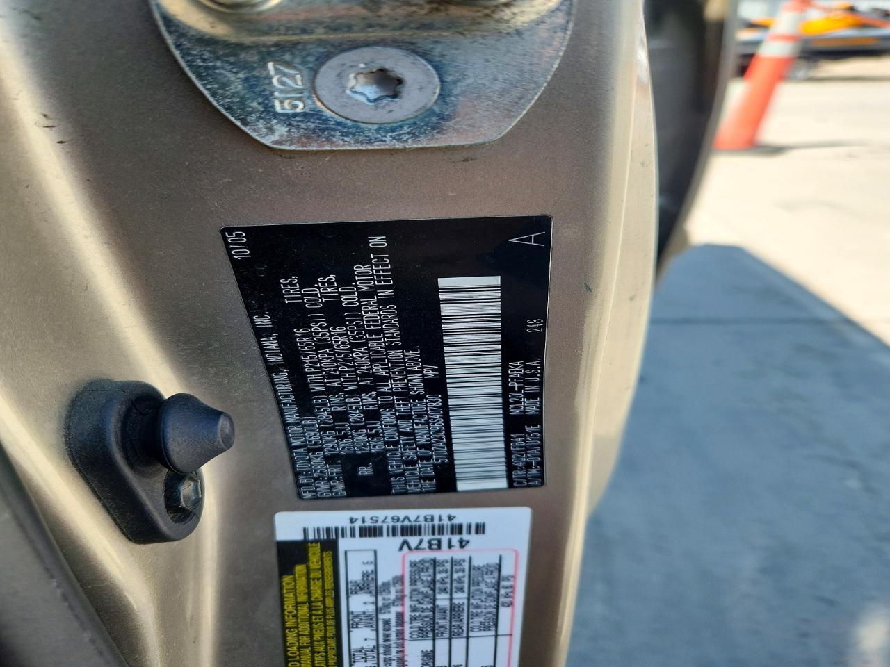 2006 Toyota Sienna Ce 7 Passenger Beige vin: 5TDZA23C96S407830