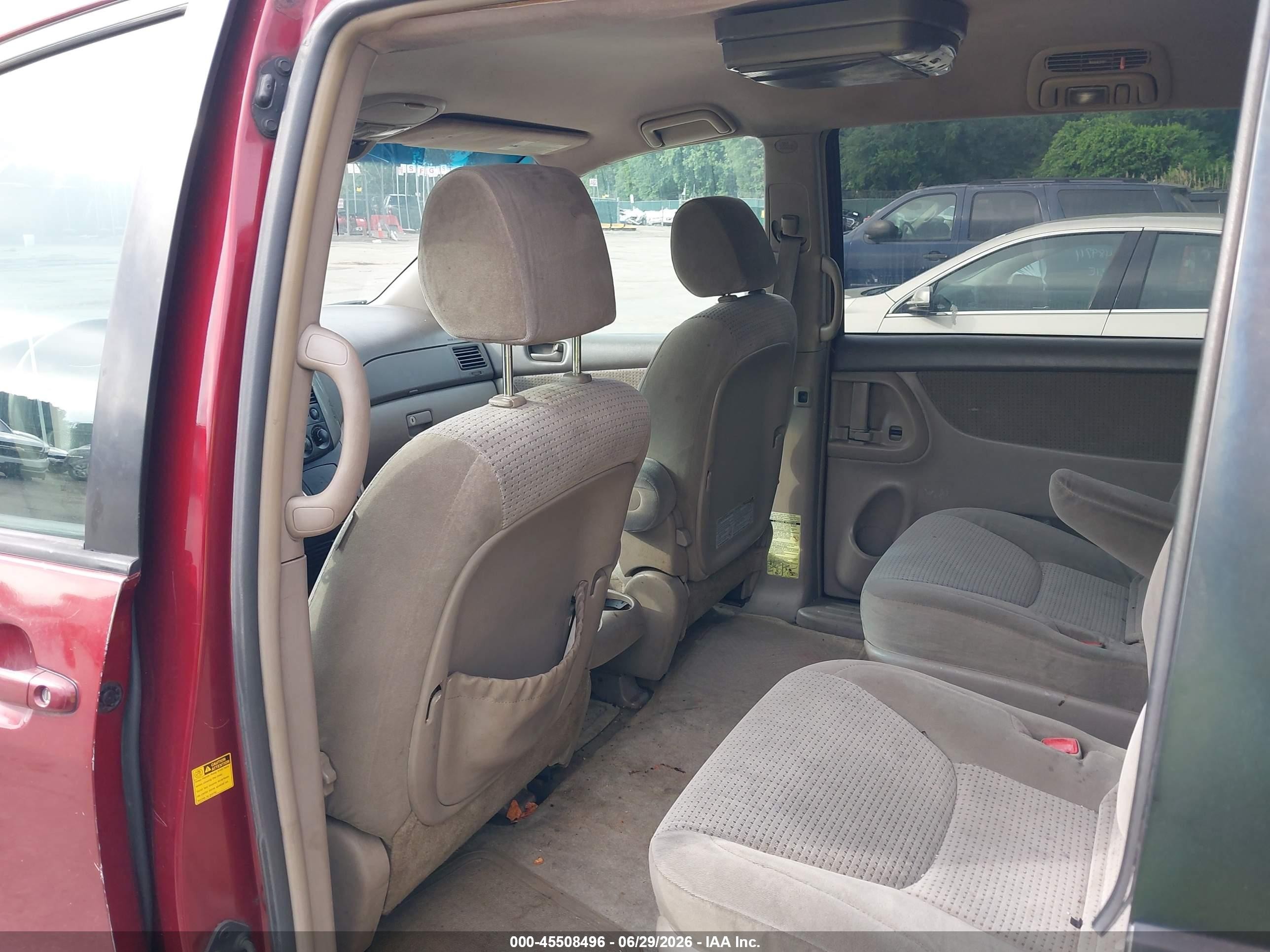 2006 Toyota Sienna Le Maroon vin: 5TDZA23C96S427852