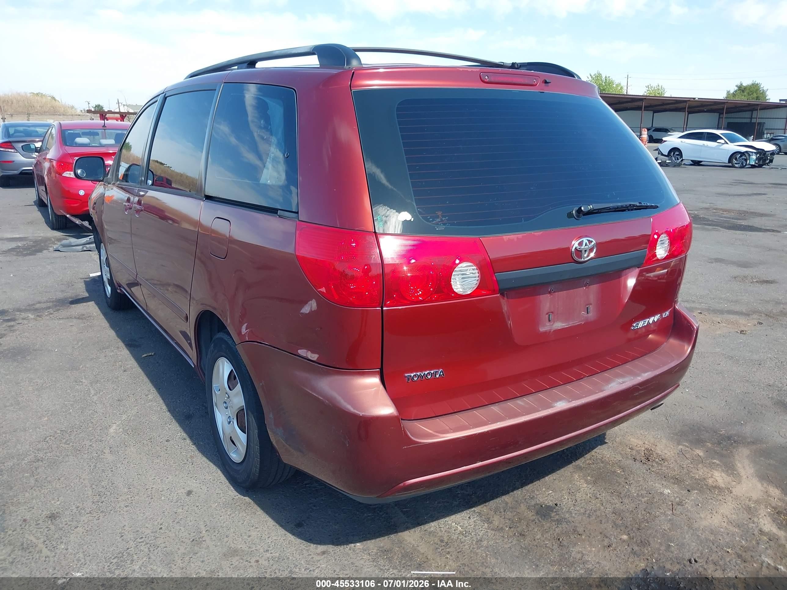2006 Toyota Sienna Ce Красный vin: 5TDZA23C96S449432